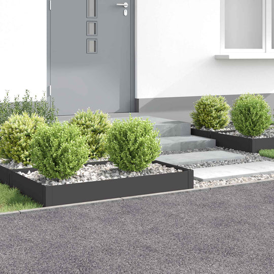 Steel Garden Edging 4pc Black Lawn Border | Simpledeals