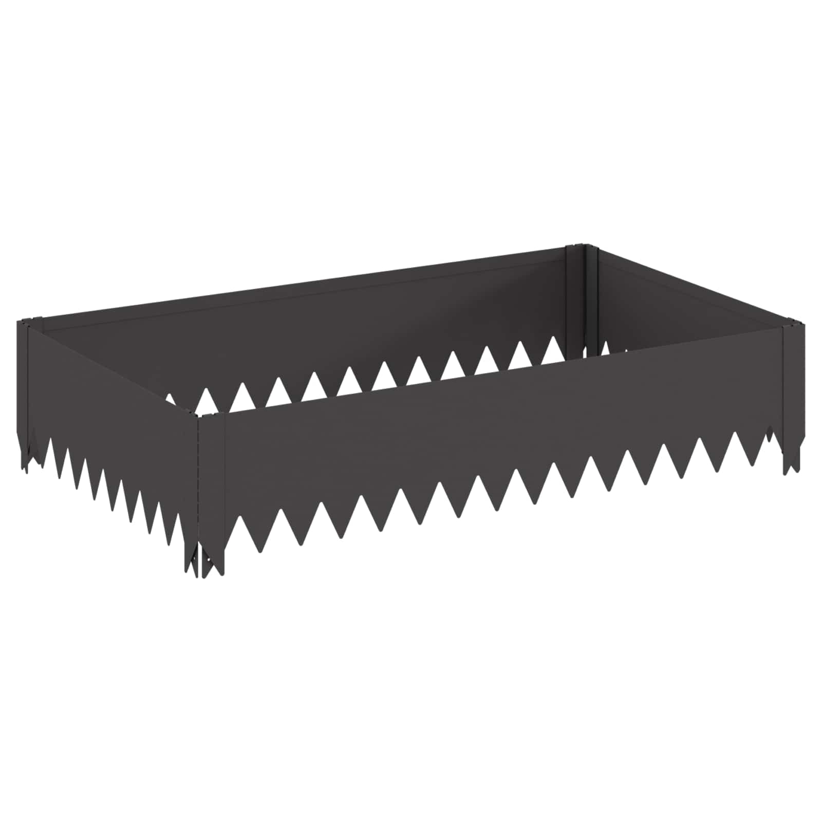 Steel Garden Edging 4pc Black Lawn Border | Simpledeals