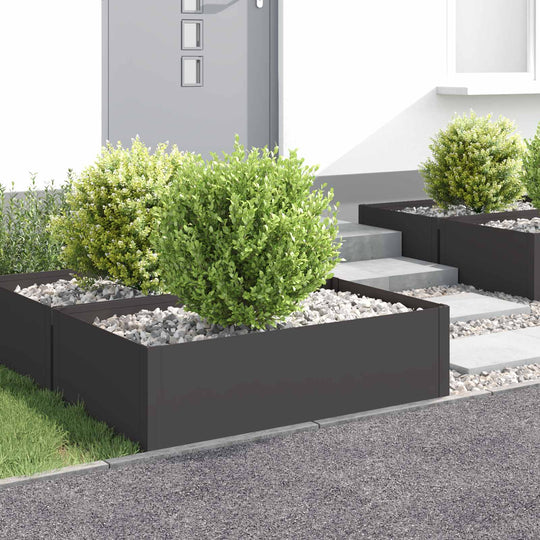 Steel Lawn Edging Panels 4pk Black | Simpledeals