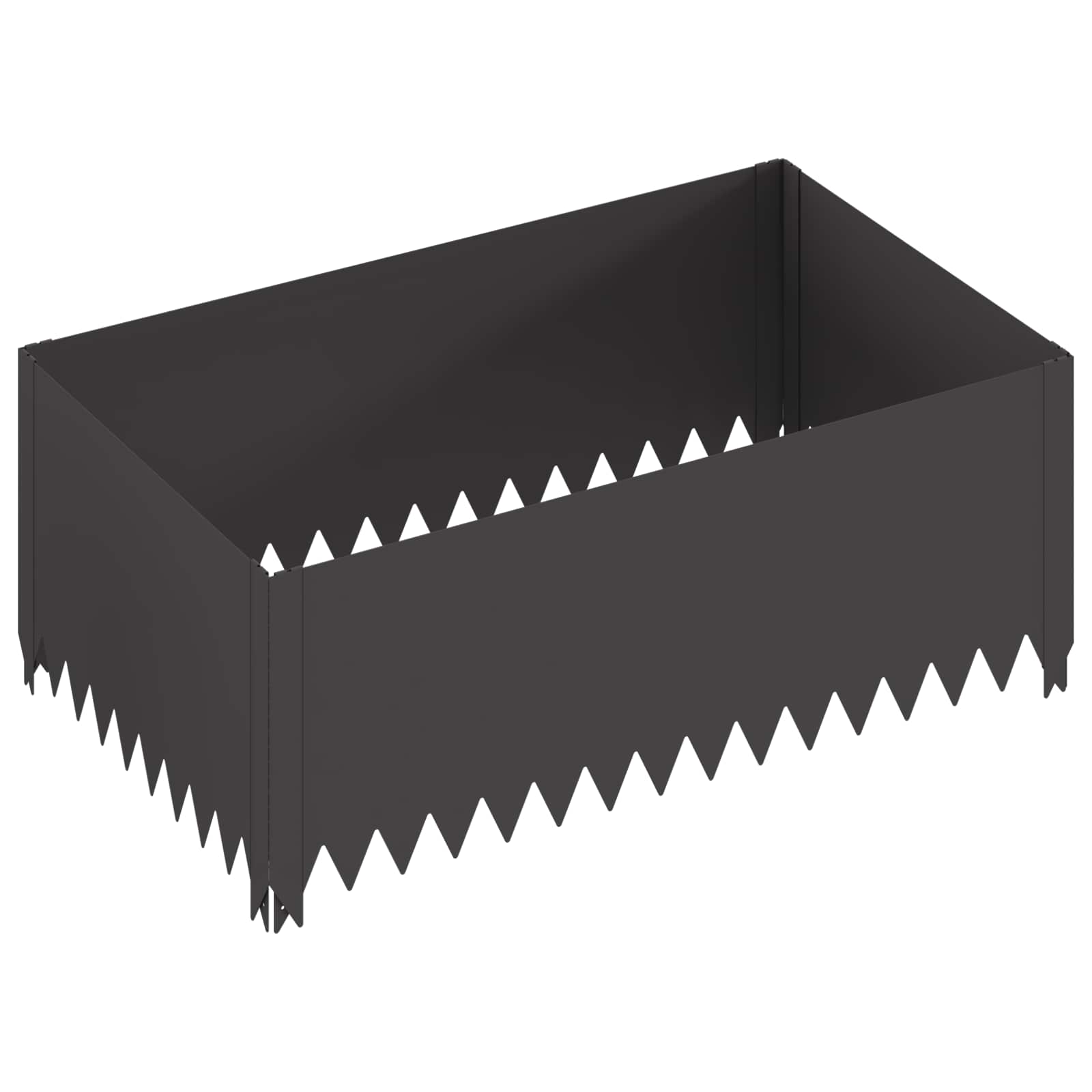 Steel Lawn Edging Panels 4pk Black | Simpledeals