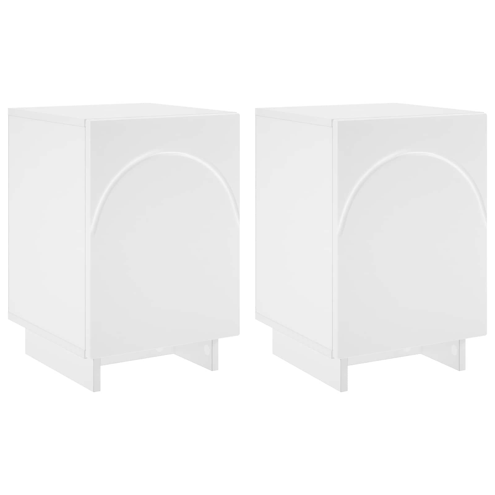 Bedside Cabinet White Engineered Wood 33.5x34.5x50cm