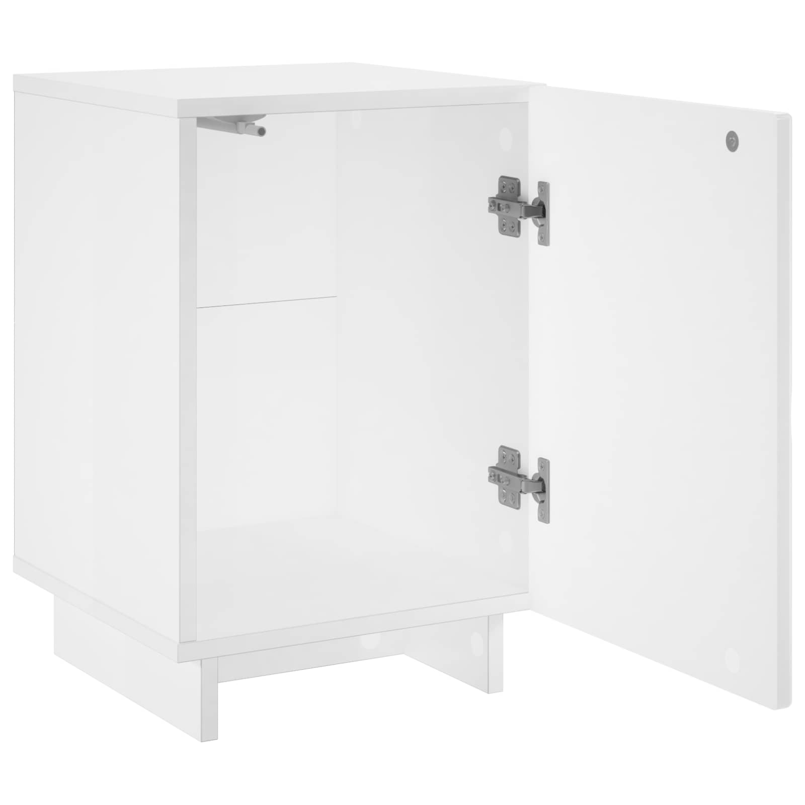Bedside Cabinet White Engineered Wood 33.5x34.5x50cm