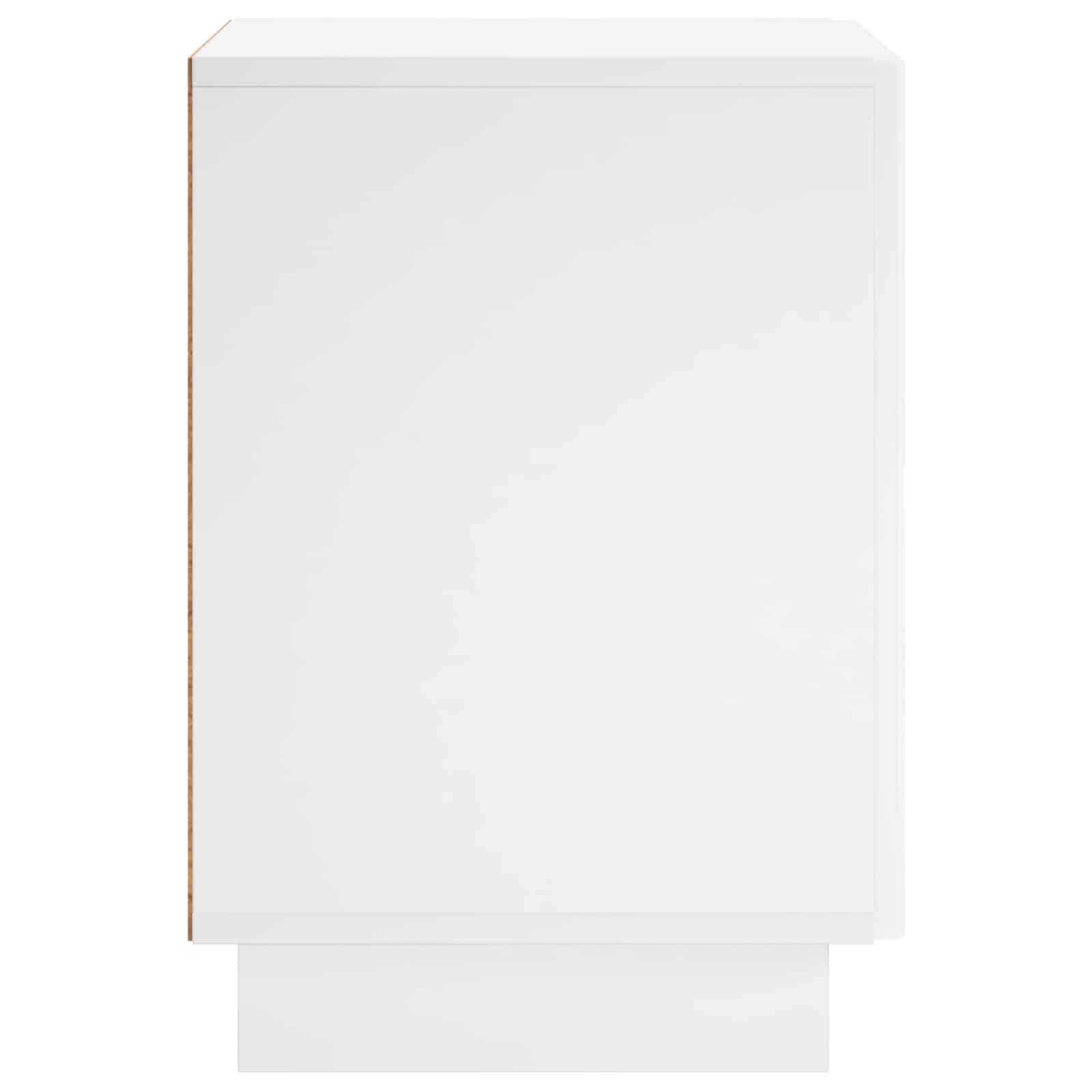 Bedside Cabinet White Engineered Wood 33.5x34.5x50cm