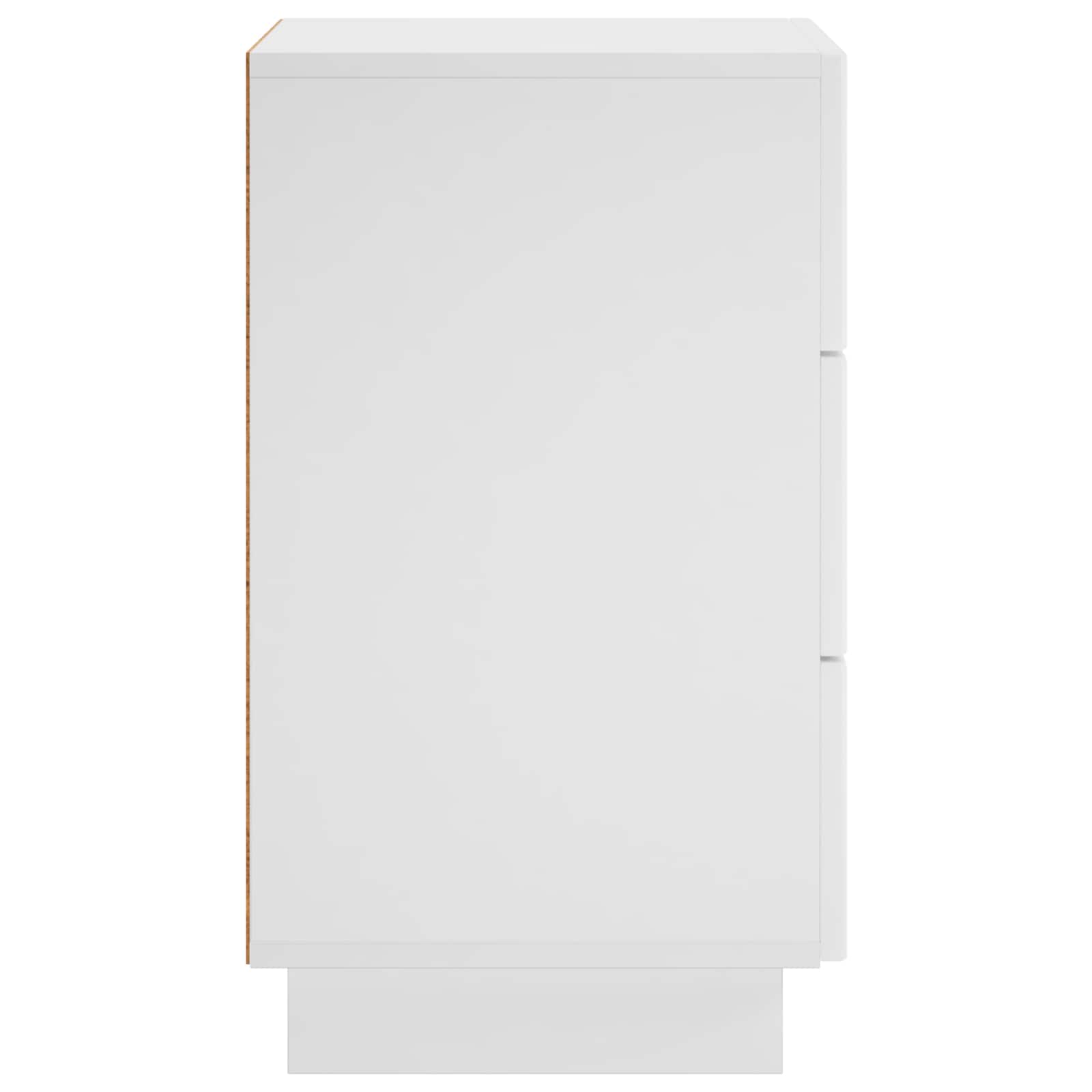 White Bedside Cabinet Table 33.5x34.5x60cm
