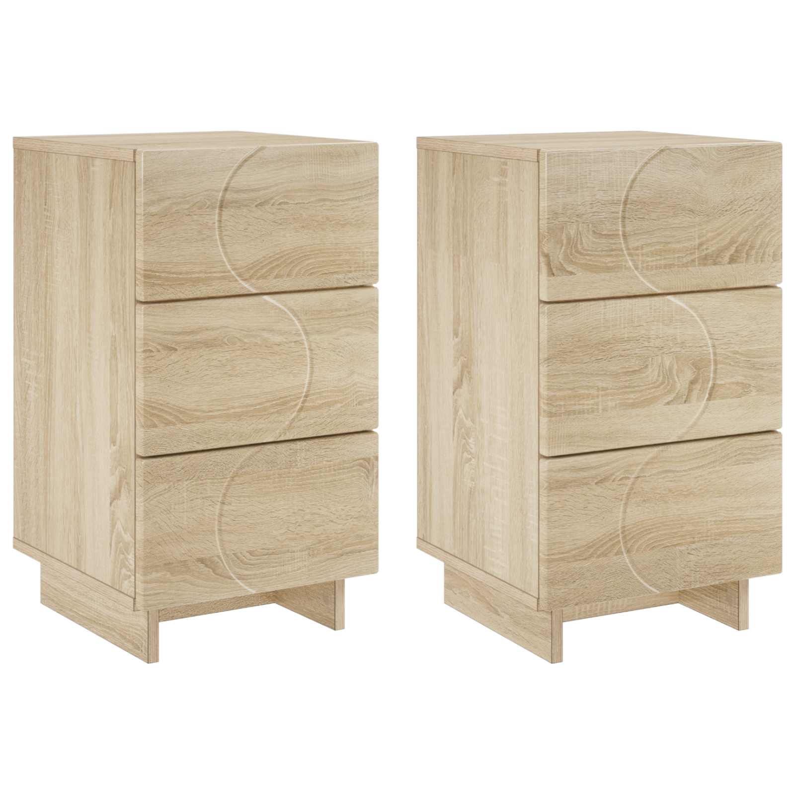 Bedside Cabinet Oak Finish 33.5x34.5x60cm