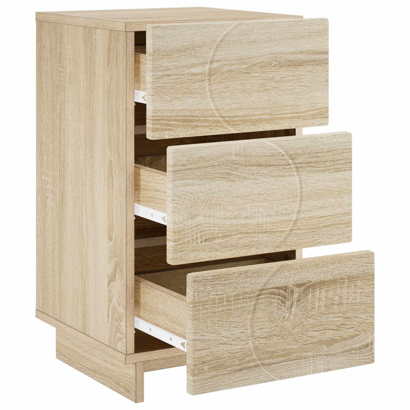 Bedside Cabinet Oak Finish 33.5x34.5x60cm