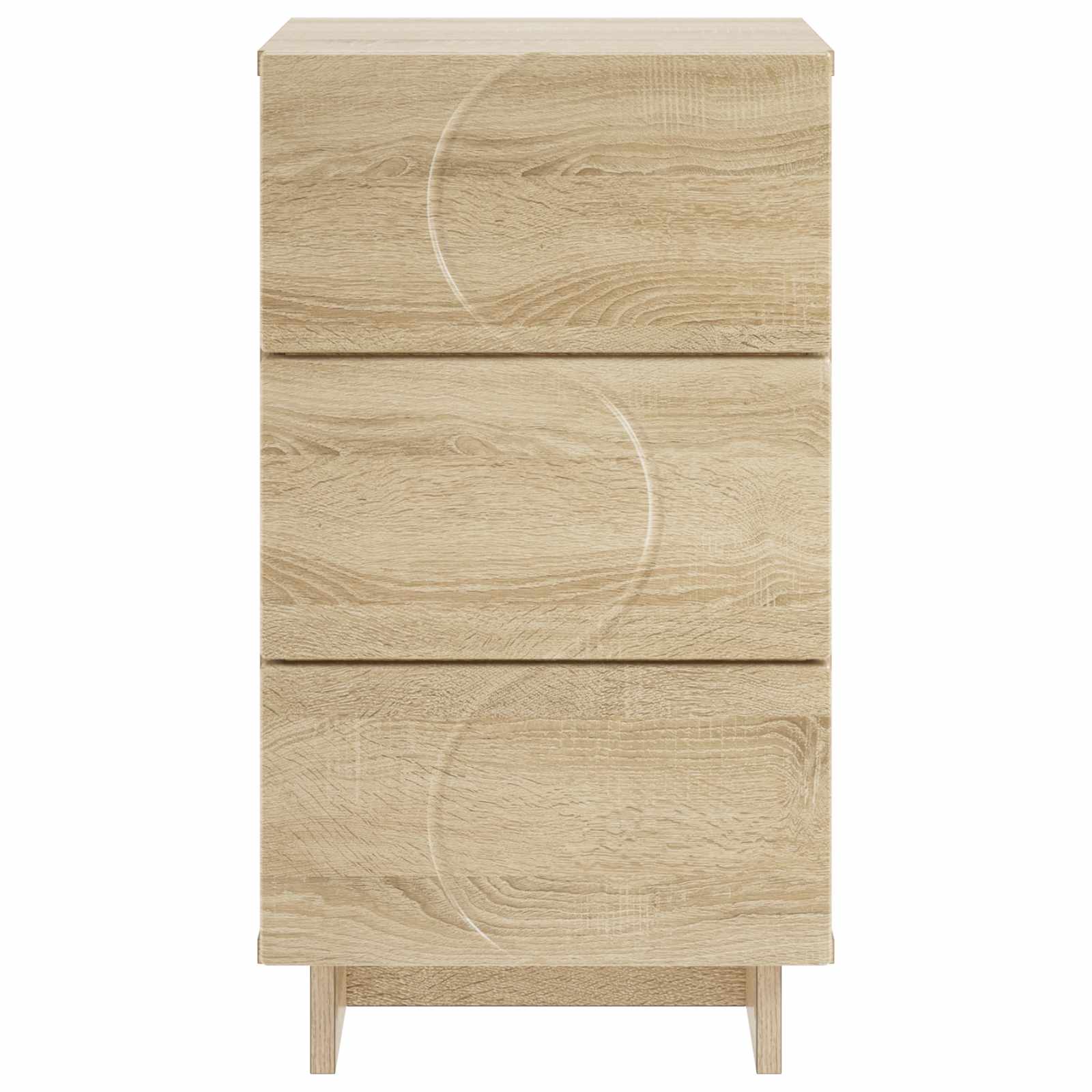 Bedside Cabinet Oak Finish 33.5x34.5x60cm