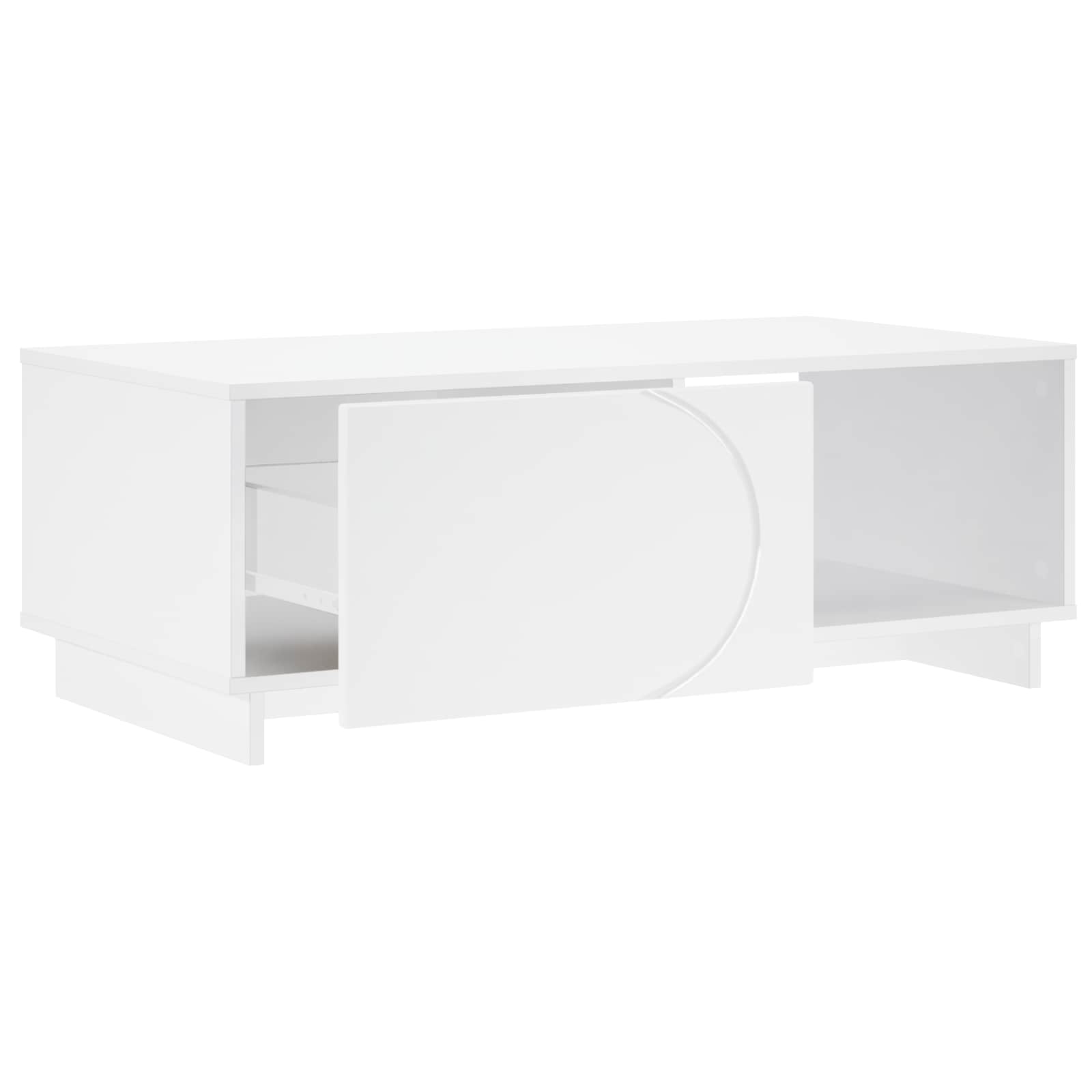 Coffee Table White Engineered 95x50.5x35cm