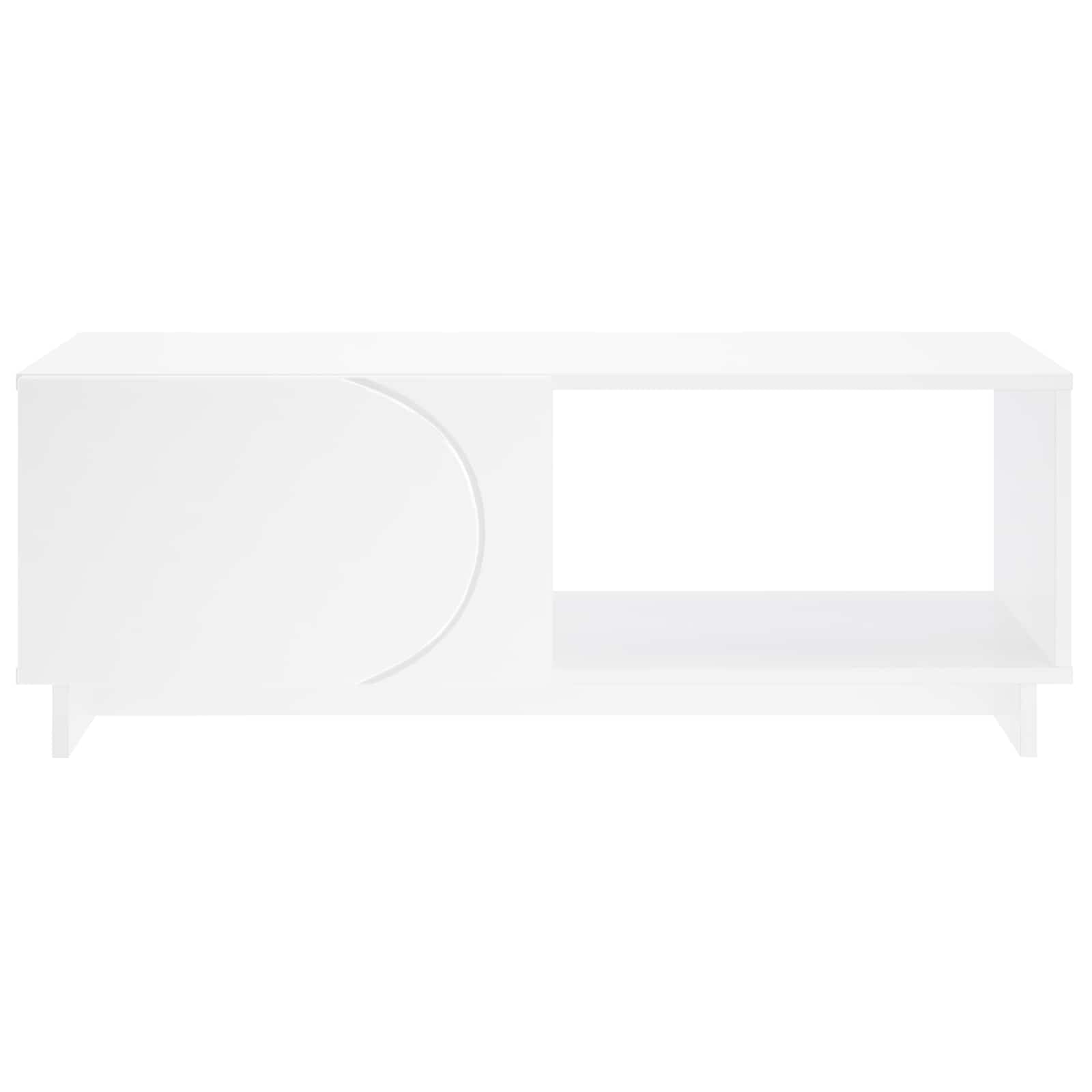 Coffee Table White Engineered 95x50.5x35cm
