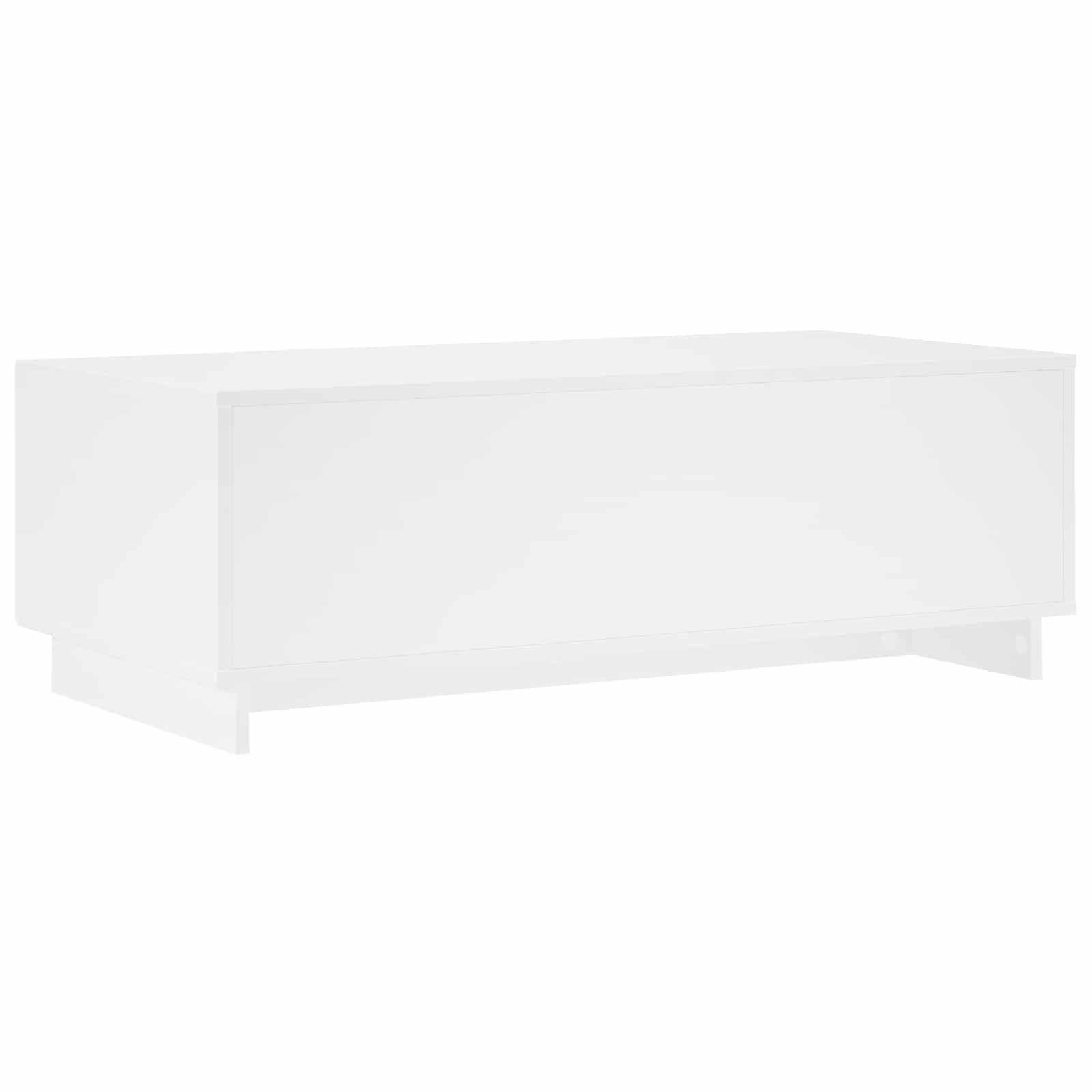 White Coffee Table Engineered Wood 102x50.5x35cm