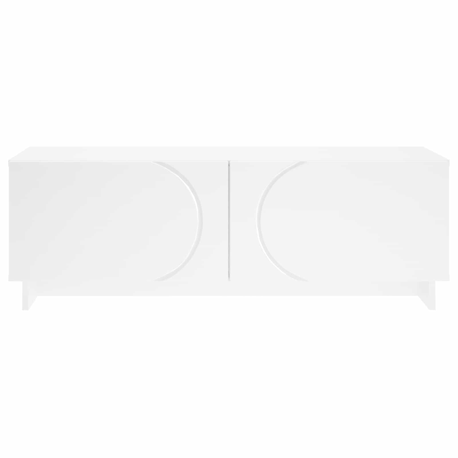 White Coffee Table Engineered Wood 102x50.5x35cm