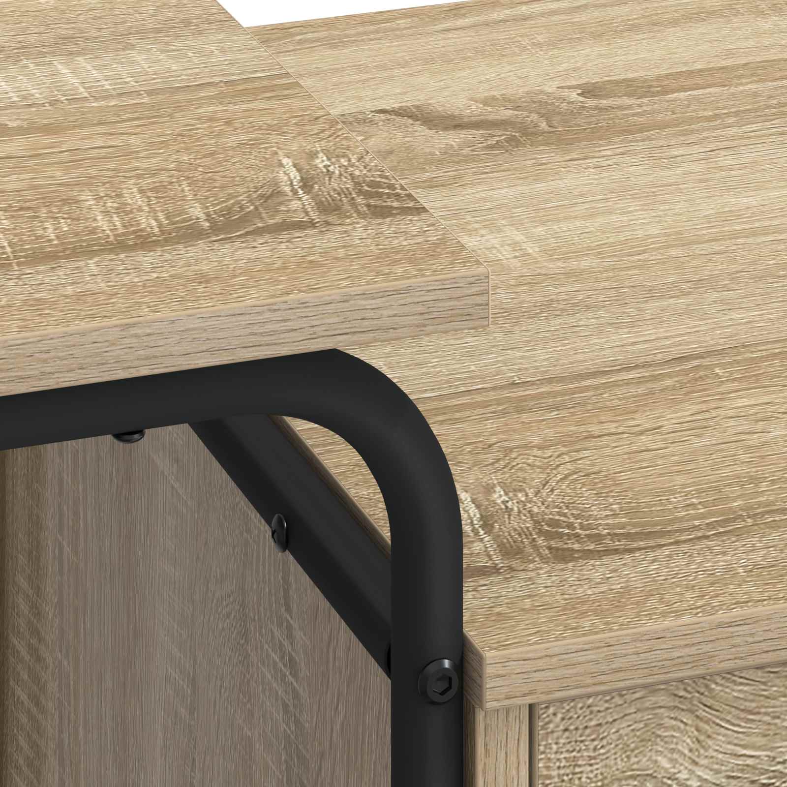 Oak Desk With Storage 120x50x75cm