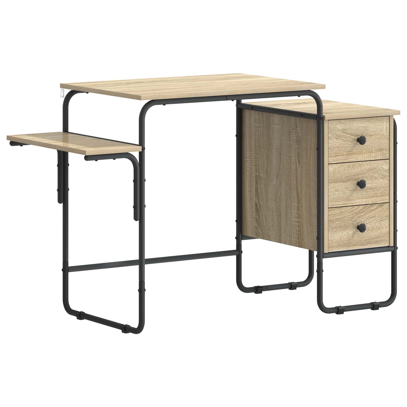 Oak Desk With Storage 120x50x75cm