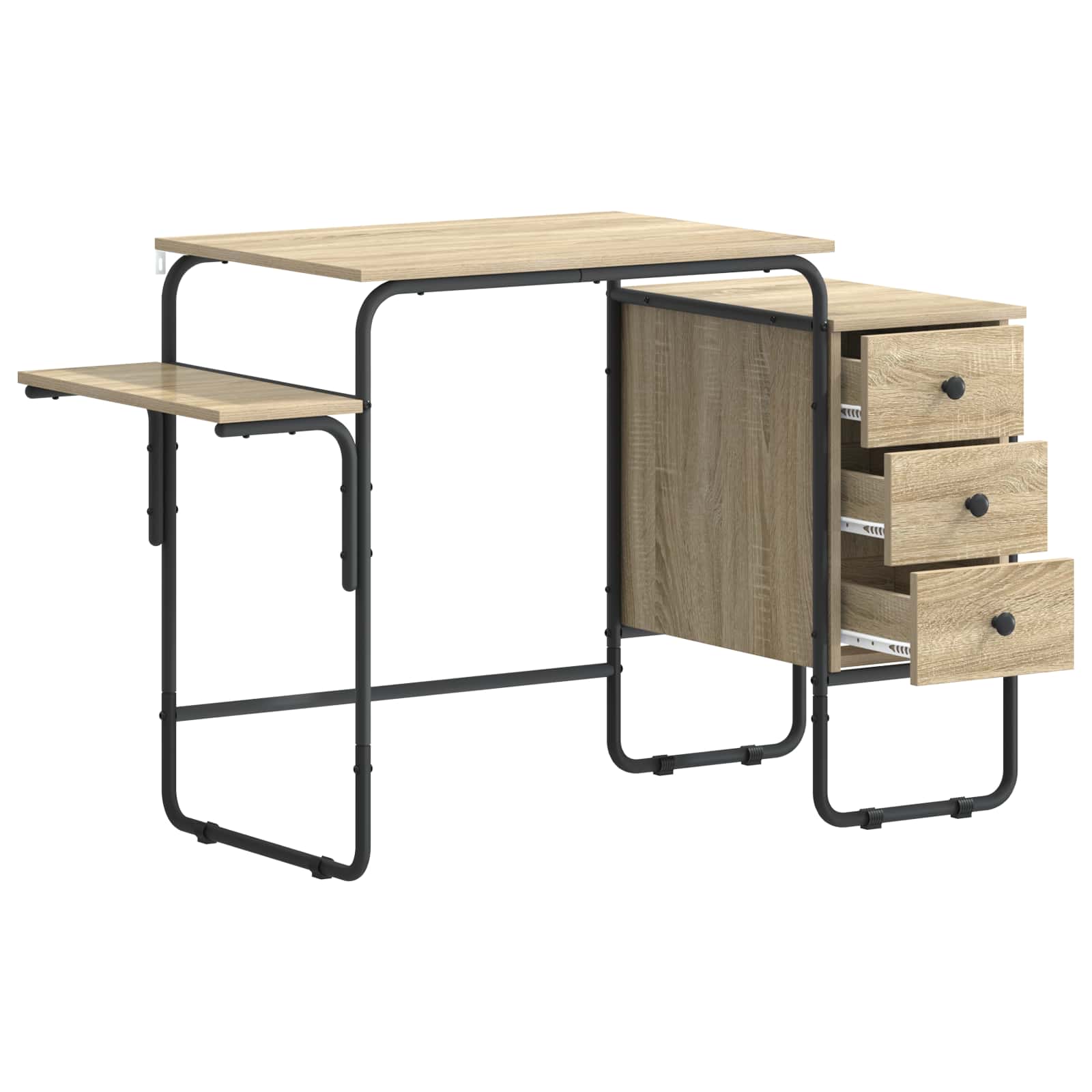Oak Desk With Storage 120x50x75cm