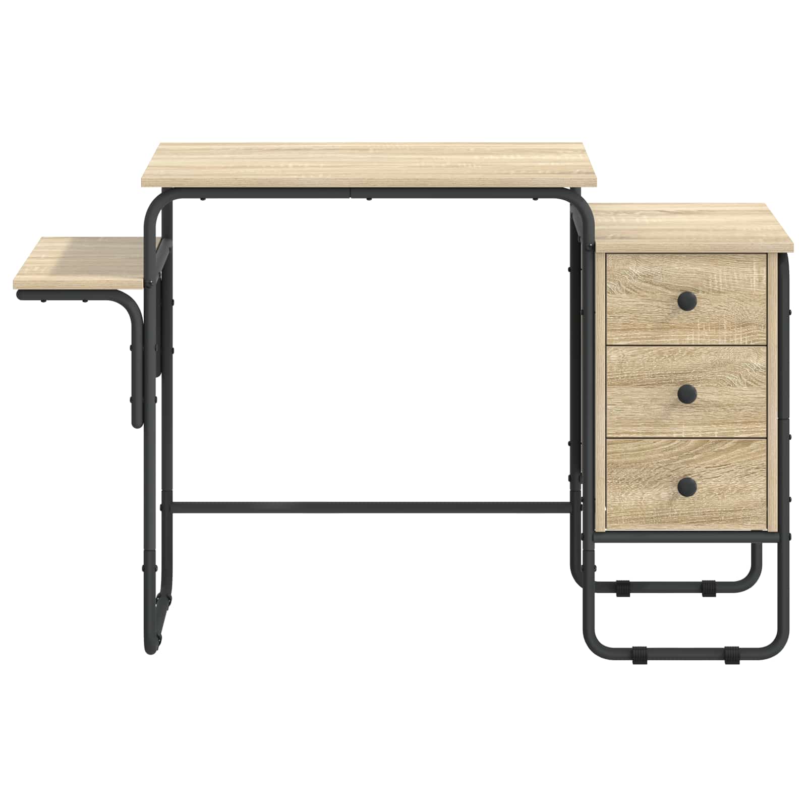 Oak Desk With Storage 120x50x75cm