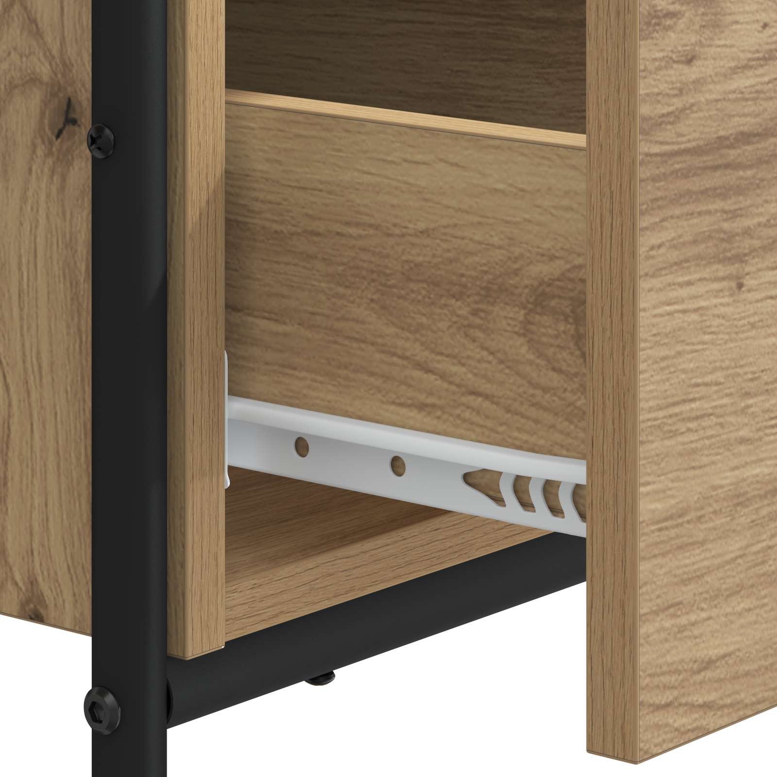 Oak Desk With Storage 100x50x75cm