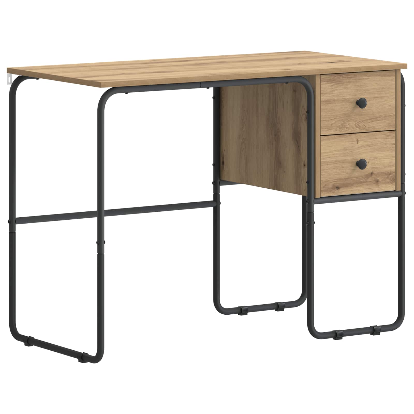 Oak Desk With Storage 100x50x75cm