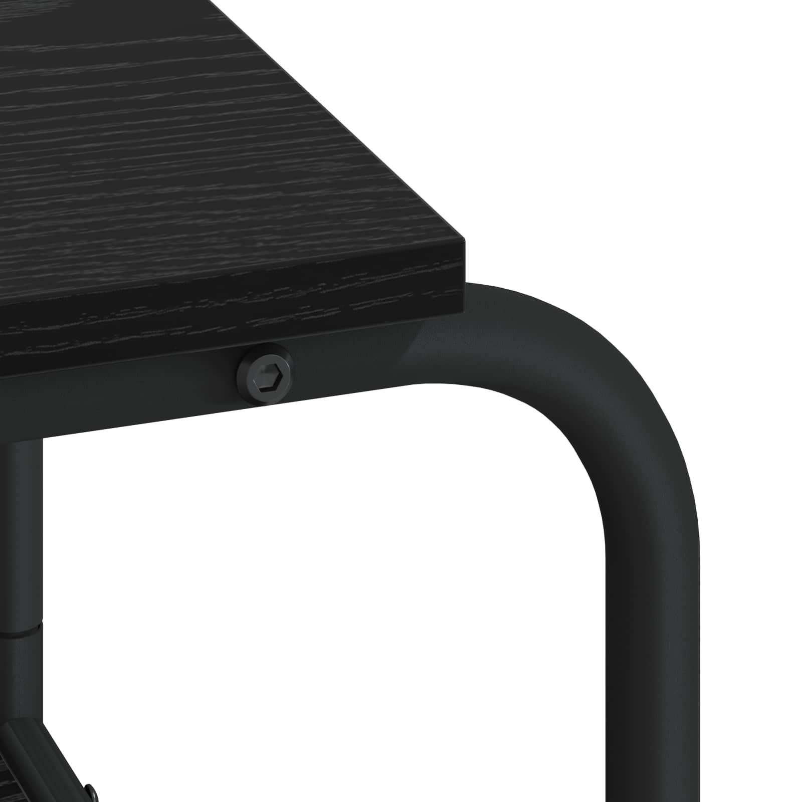 Office Desk Storage Black 113.5x52x75.5cm