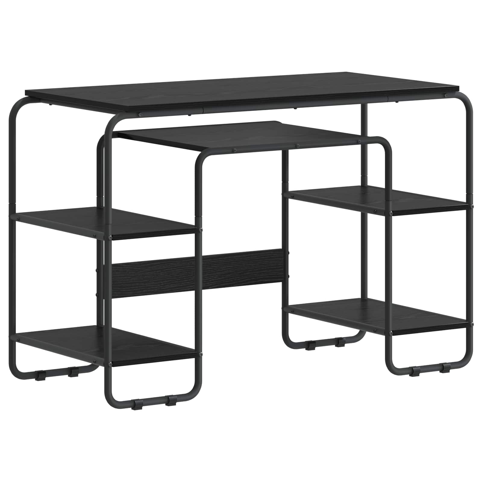 Office Desk Storage Black 113.5x52x75.5cm