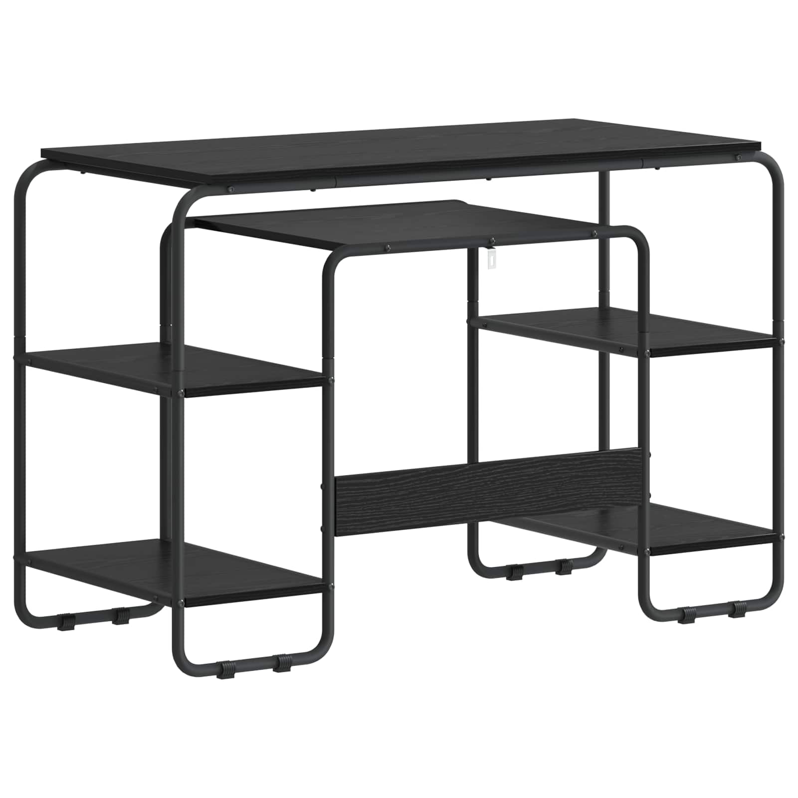Office Desk Storage Black 113.5x52x75.5cm