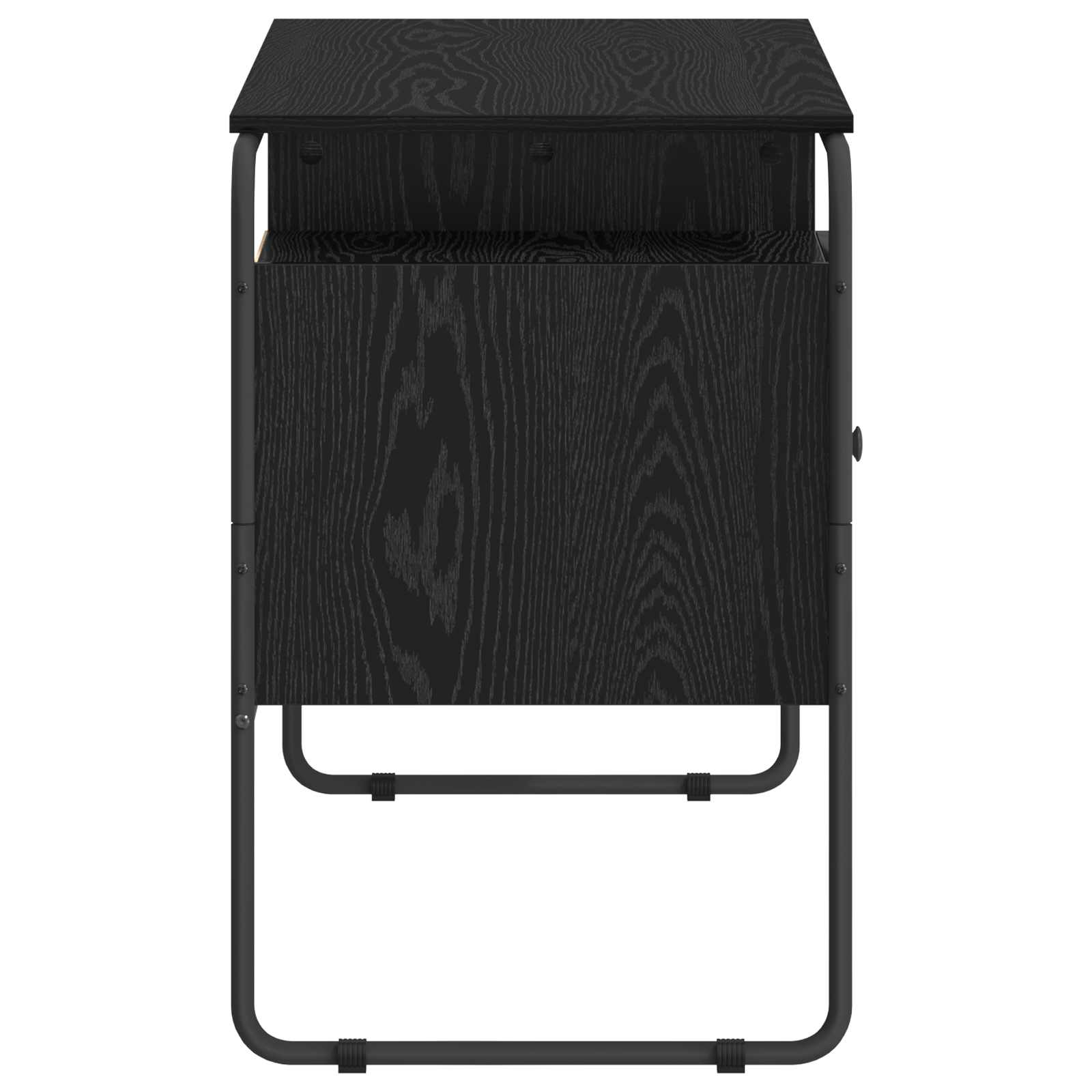 Office Desk Black Storage 120x50.5x75.5cm