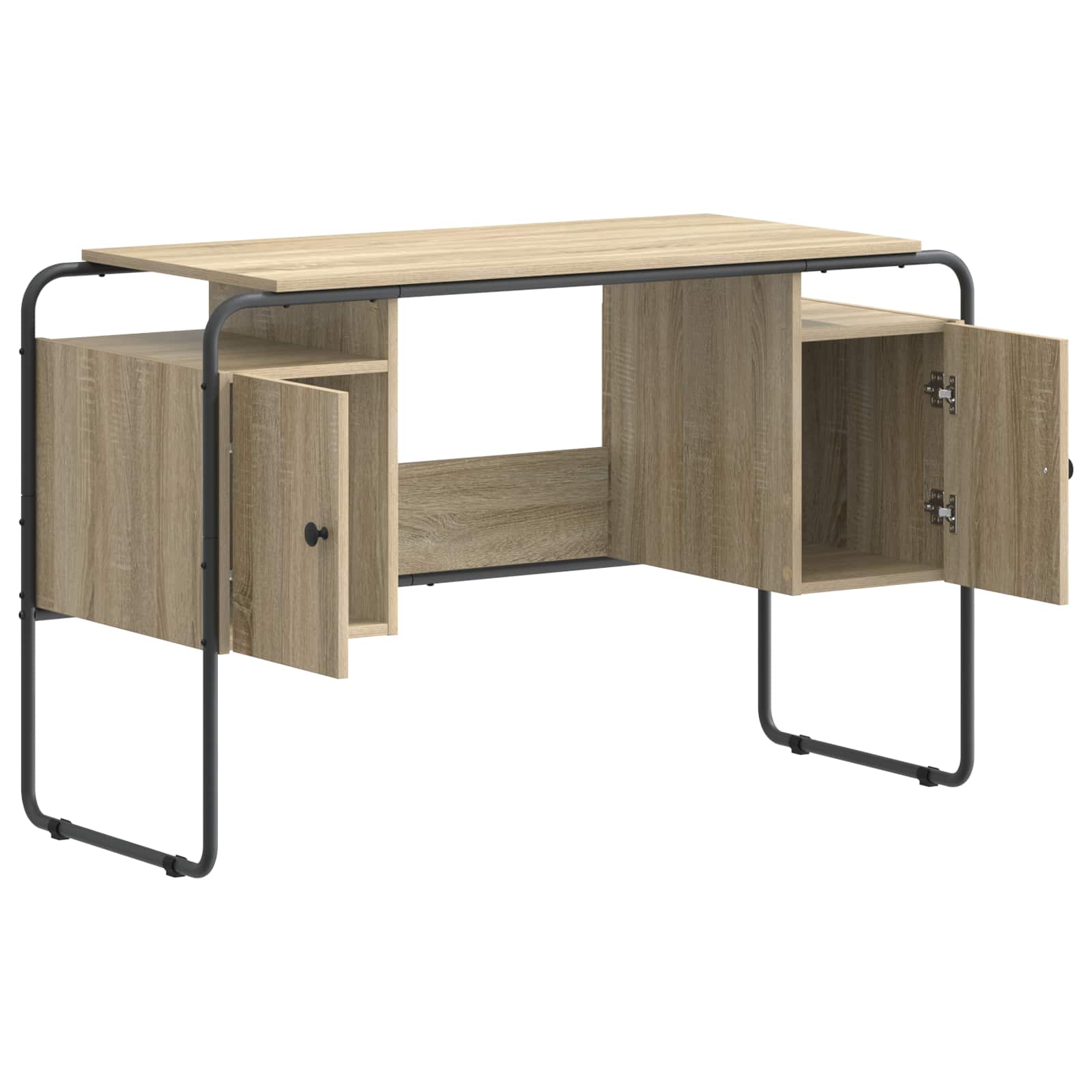 Oak Desk With Storage 120x50.5x75.5cm
