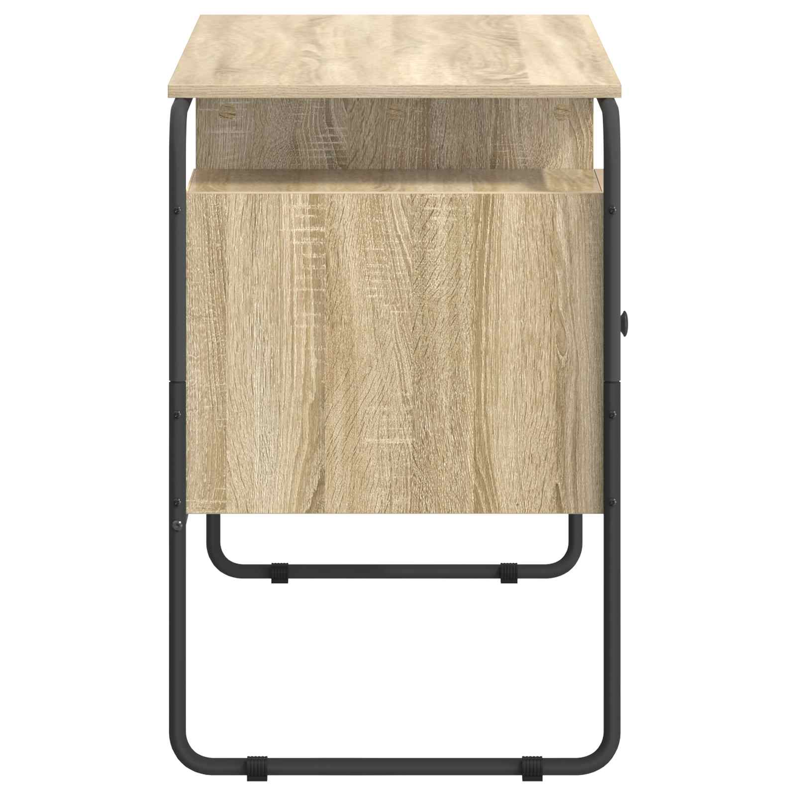 Oak Desk With Storage 120x50.5x75.5cm
