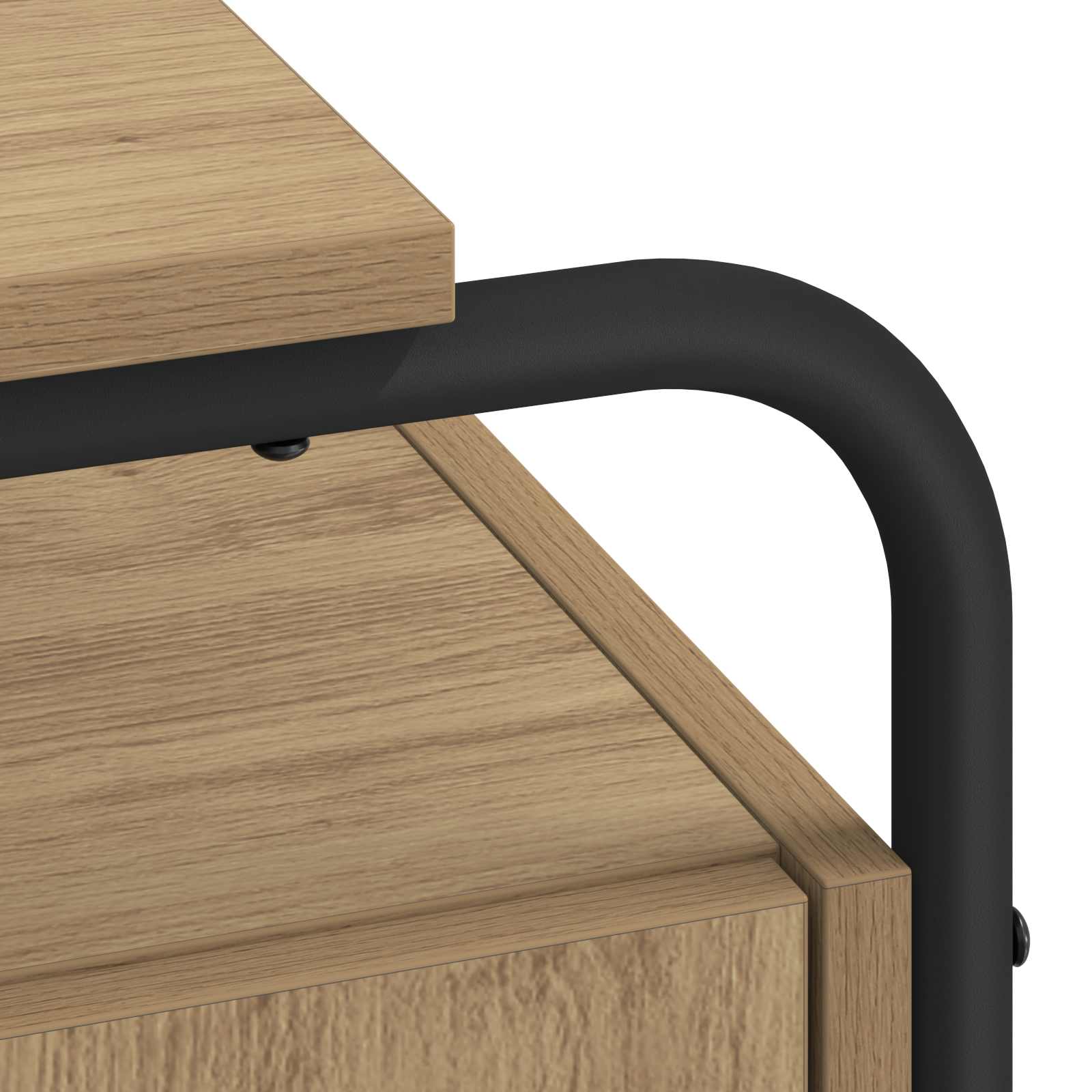 Office Desk Storage Oak 120x50.5x75.5cm