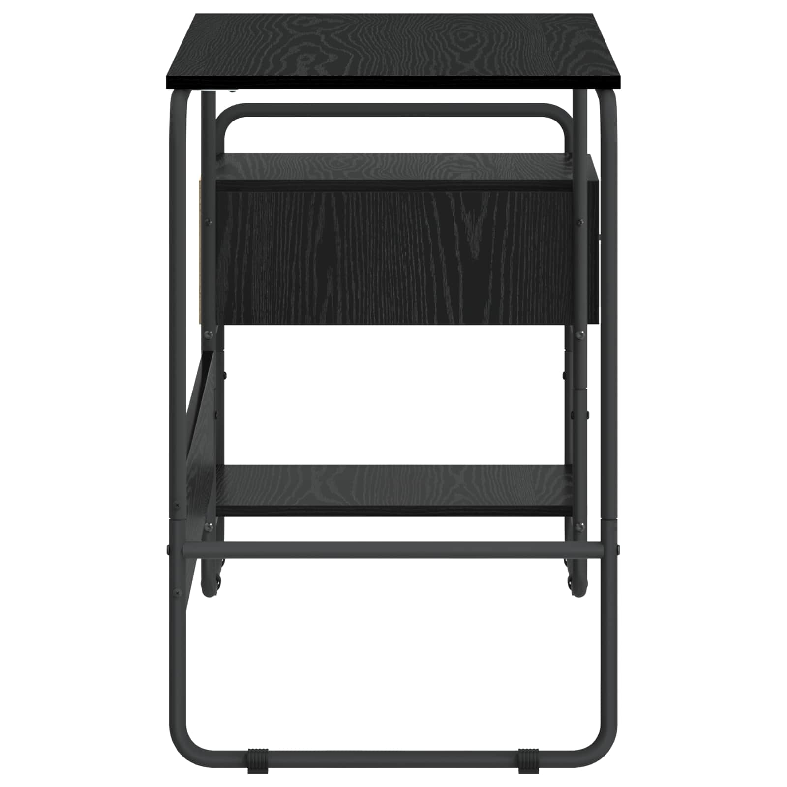 Office Desk Storage Black 131.5x50x75.5cm