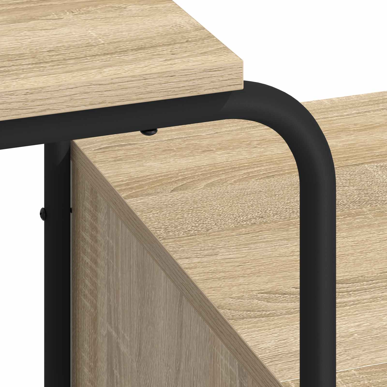 Oak Desk With Storage 131.5x50x75.5cm