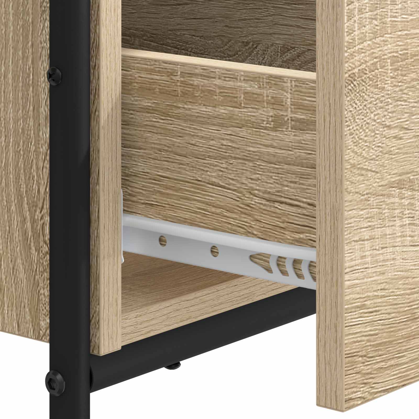 Oak Desk With Storage 131.5x50x75.5cm