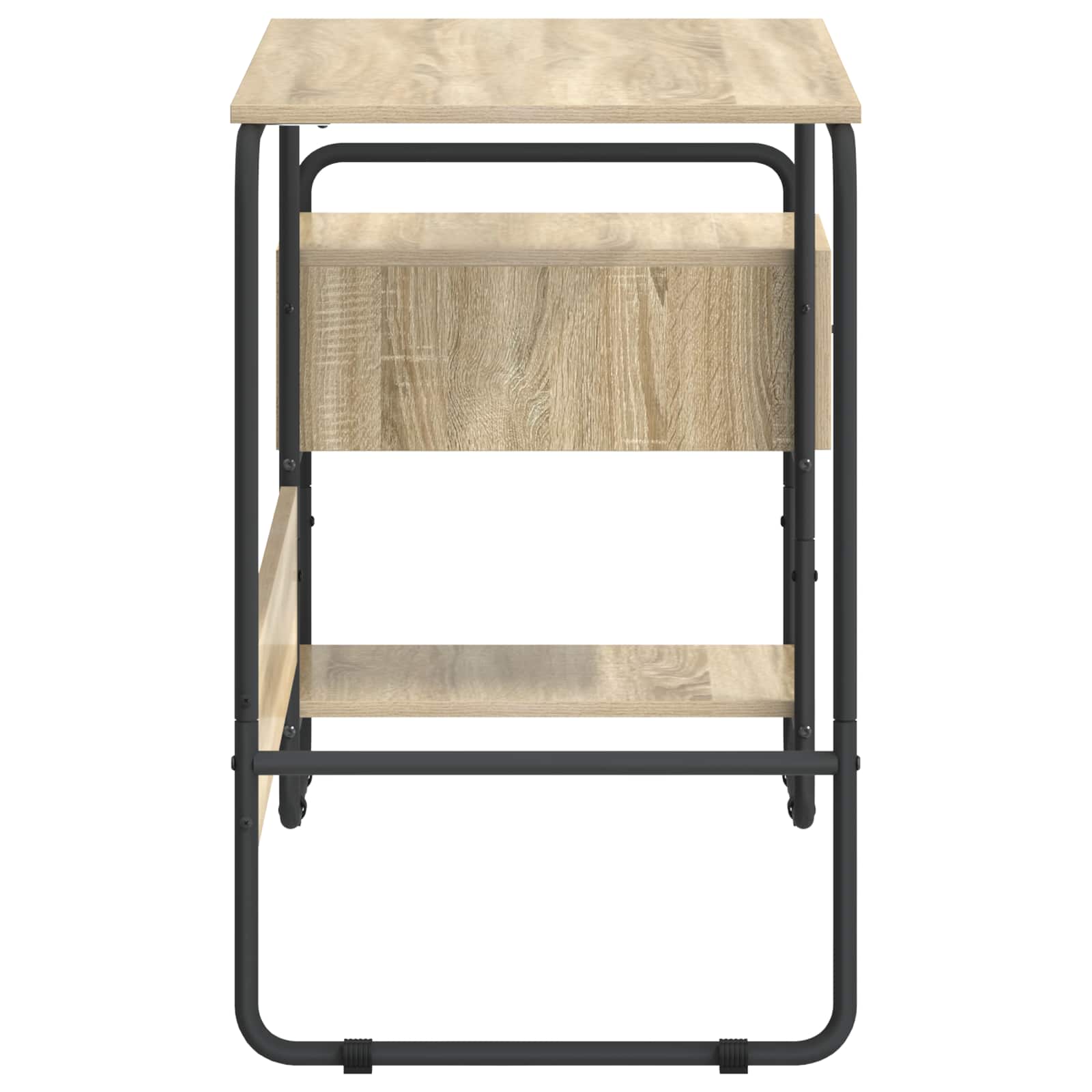 Oak Desk With Storage 131.5x50x75.5cm