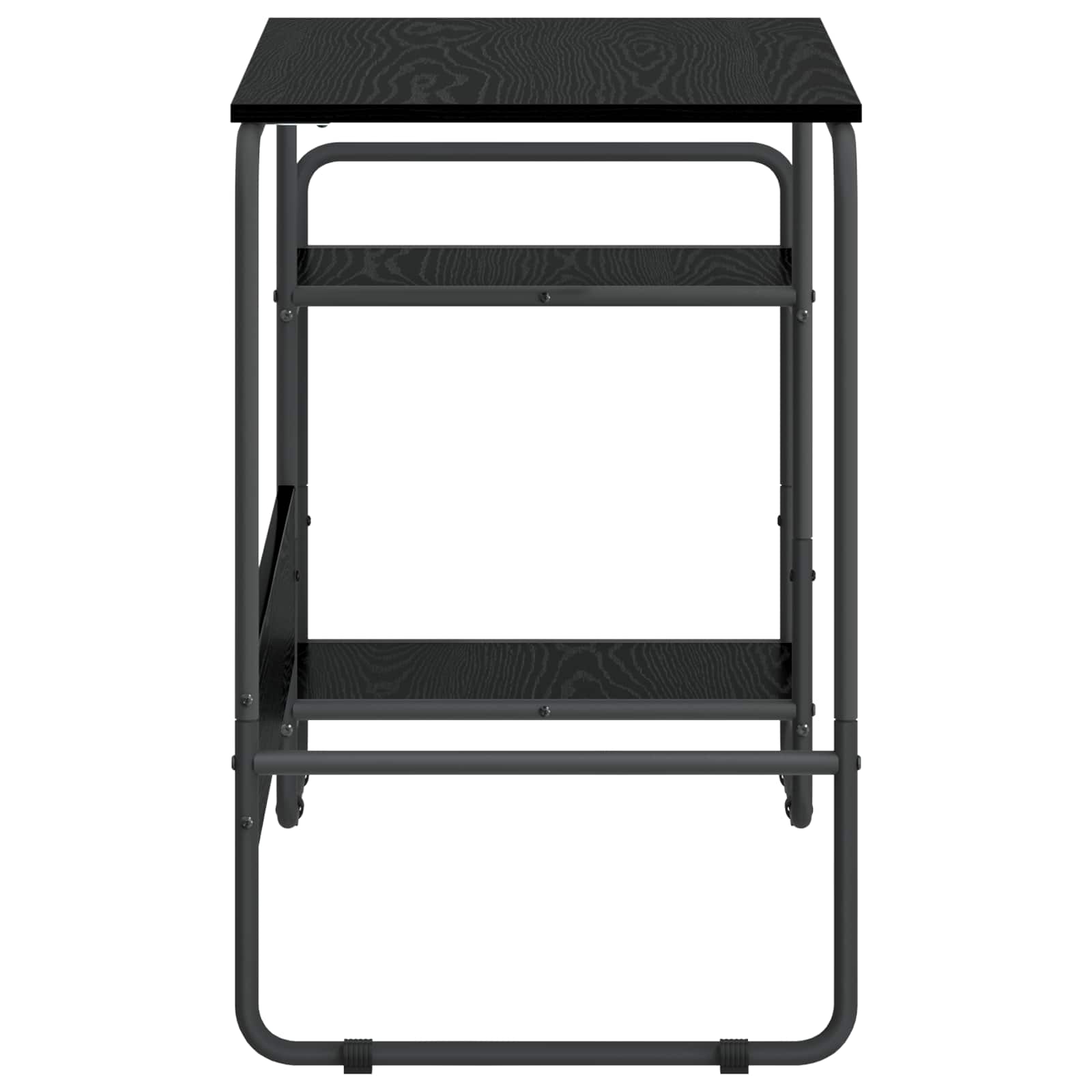 Office Desk Black Storage 131.5x50x75.5cm