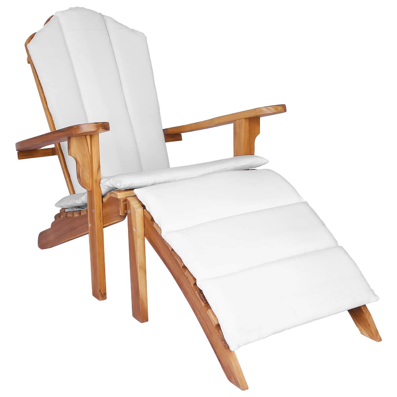 Teak Garden Chair With Footrest 78x155x94cm