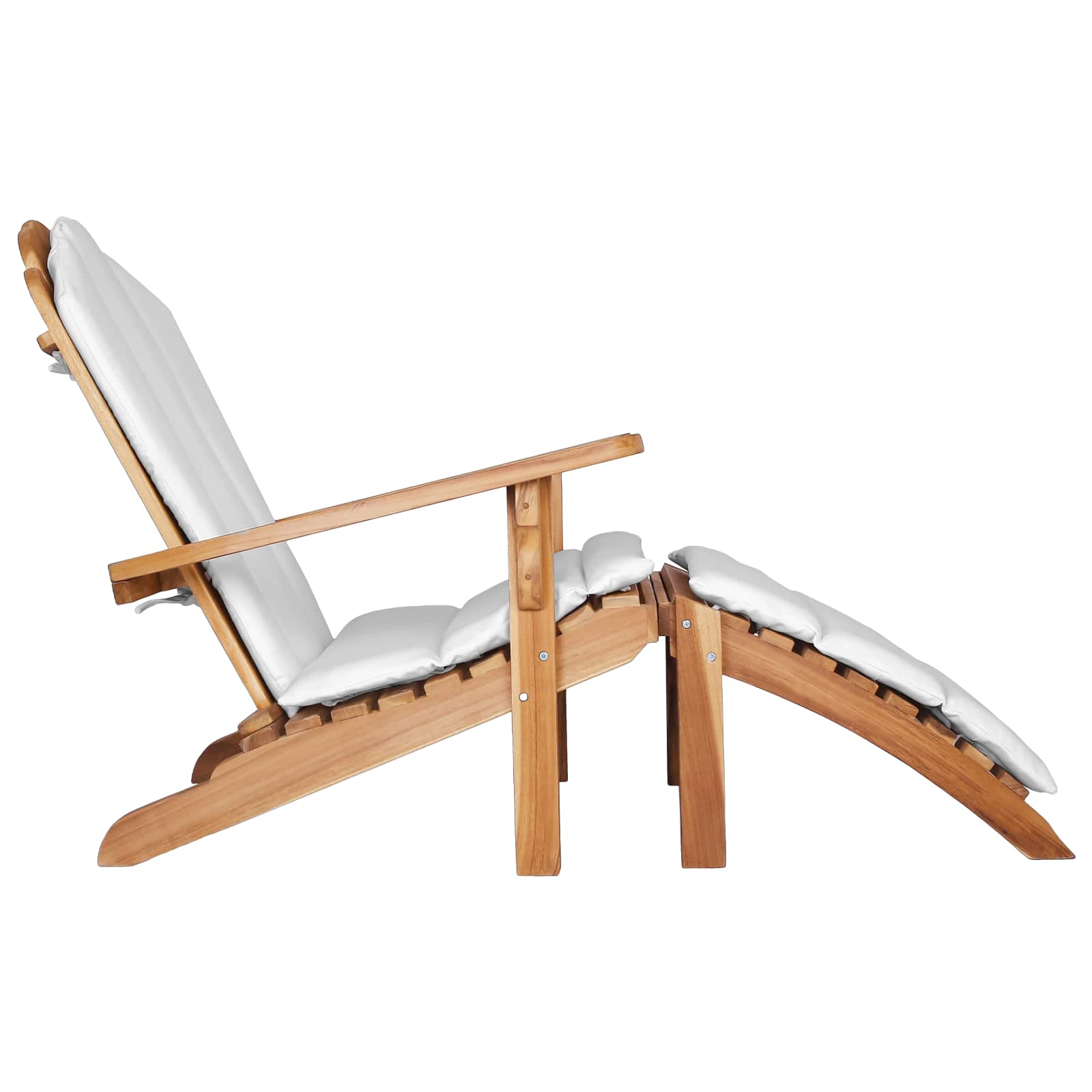 Teak Garden Chair With Footrest 78x155x94cm