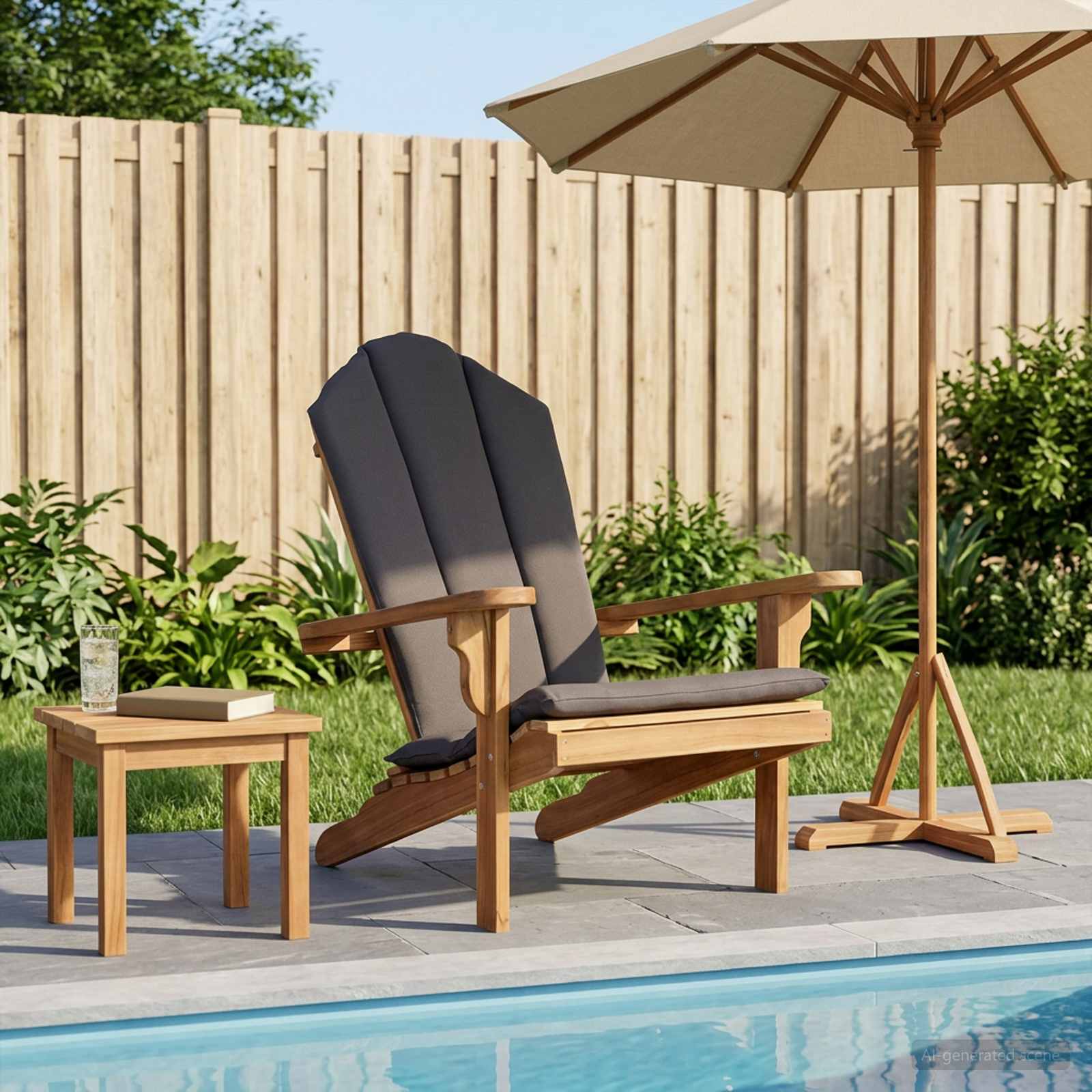 Teak Adirondack Chair Natural 78x93x94cm