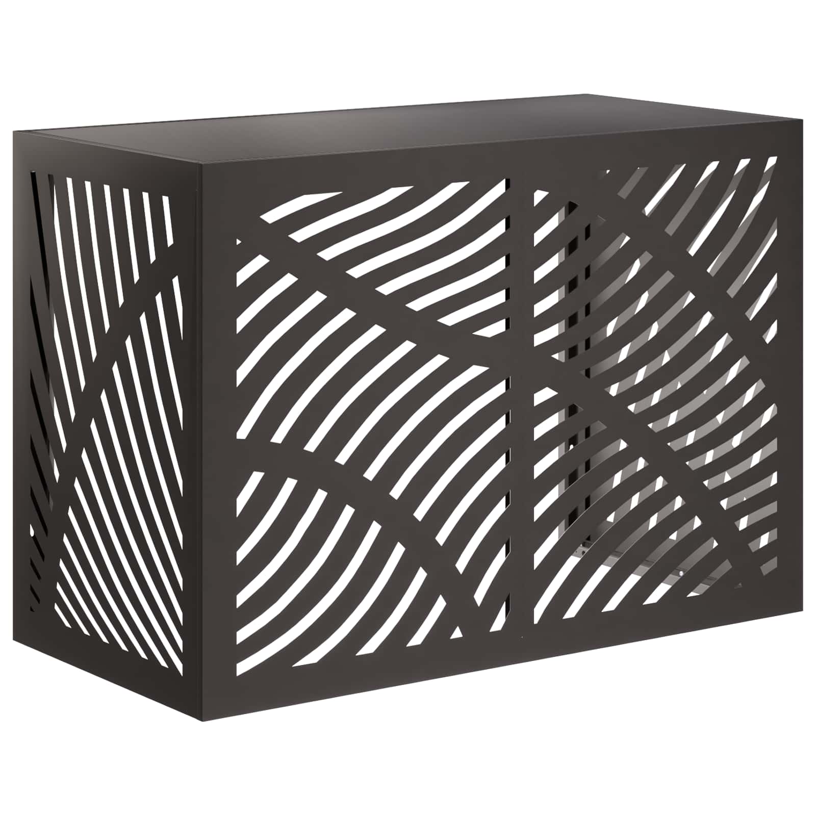 Air Conditioner Cover Steel Black 100x50x70cm
