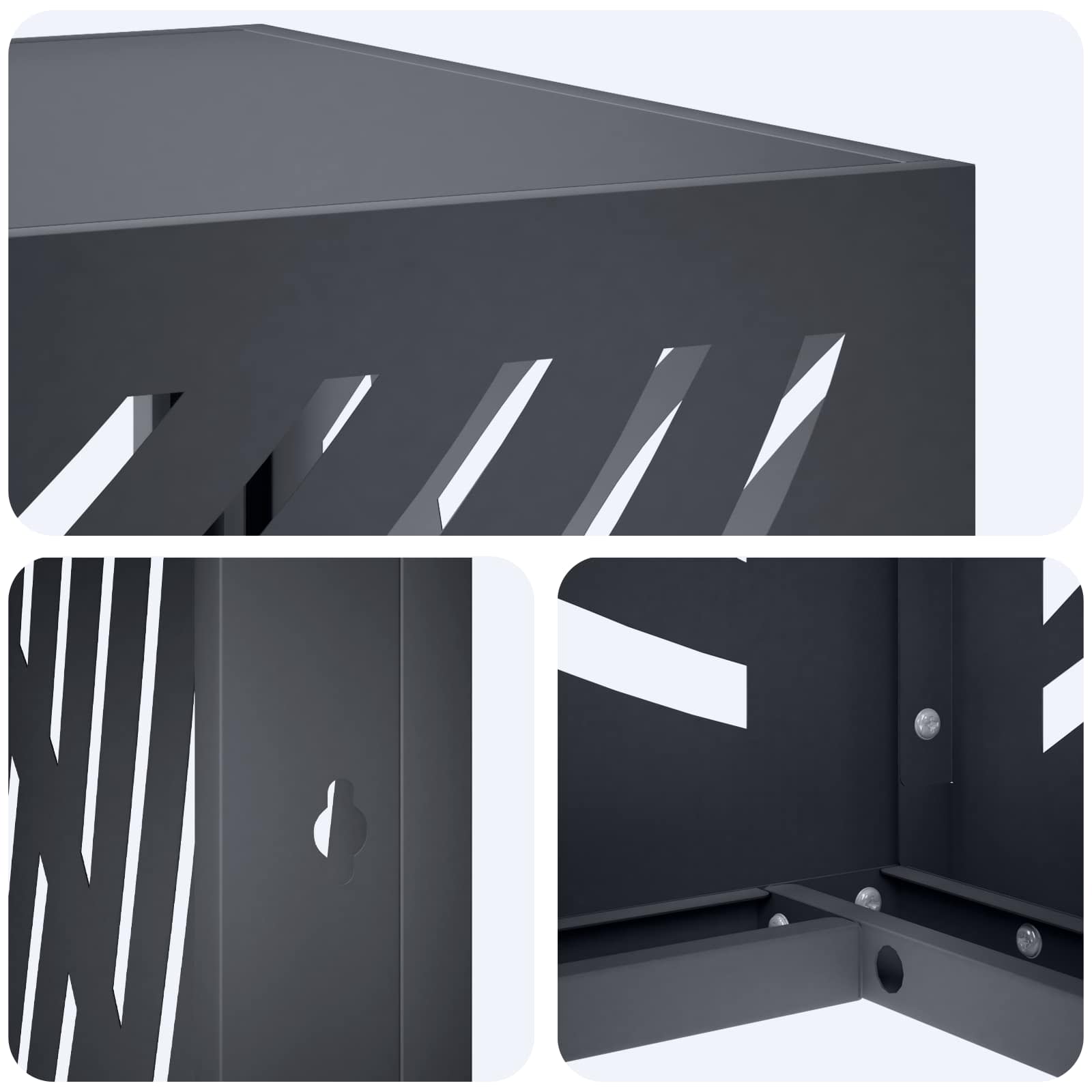Air Conditioner Cover Steel Anthracite 110x50x80cm
