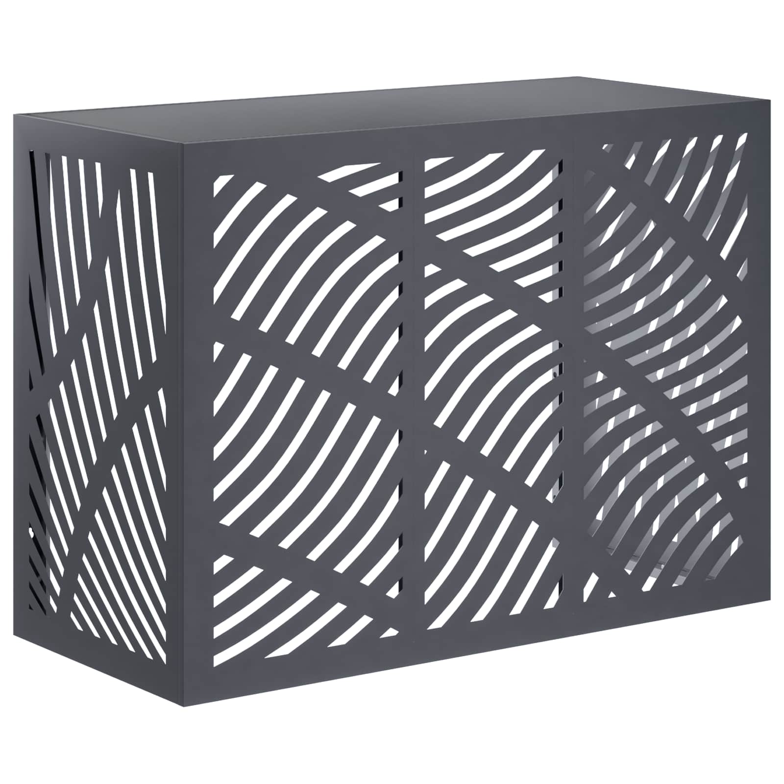 Air Conditioner Cover Steel Anthracite 110x50x80cm
