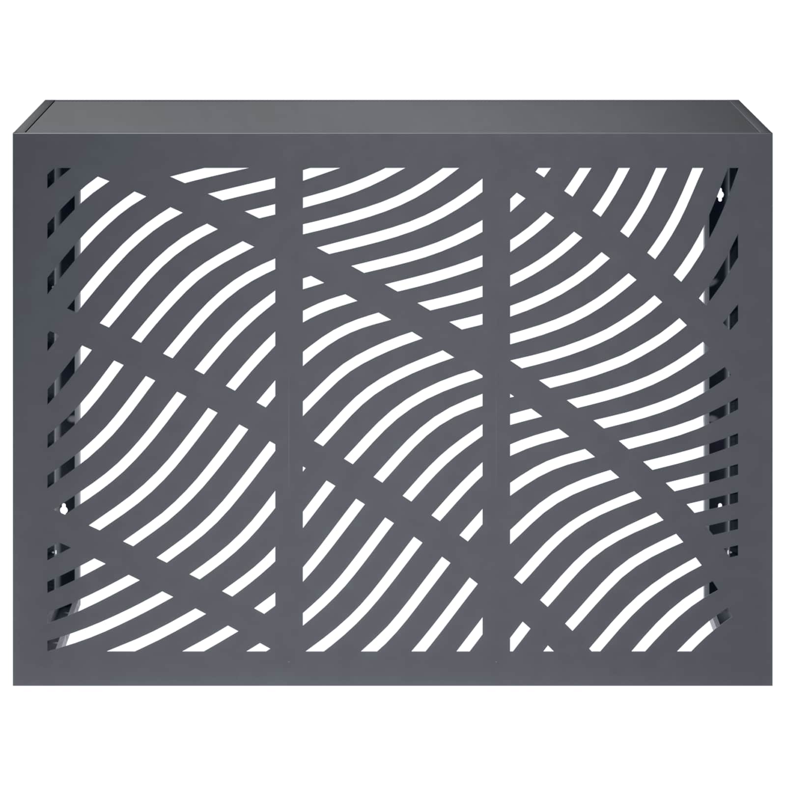 Air Conditioner Cover Steel Anthracite 110x50x80cm
