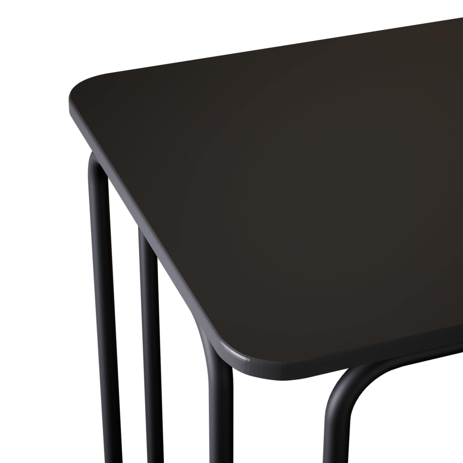 Dining Table Black Rectangular 100x50x75cm