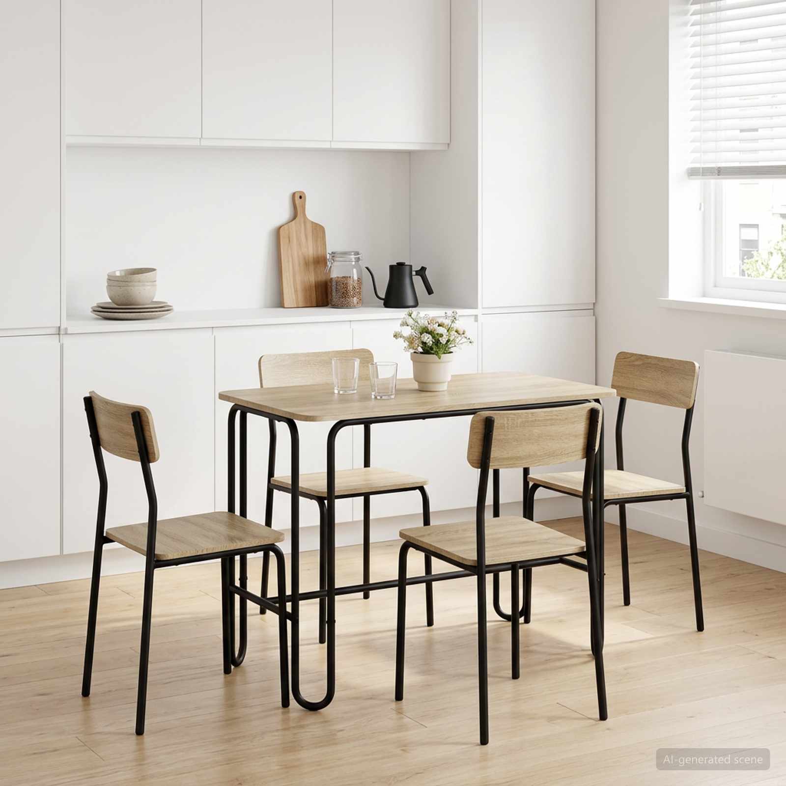 Dining Table Engineered Wood 100x50x75cm