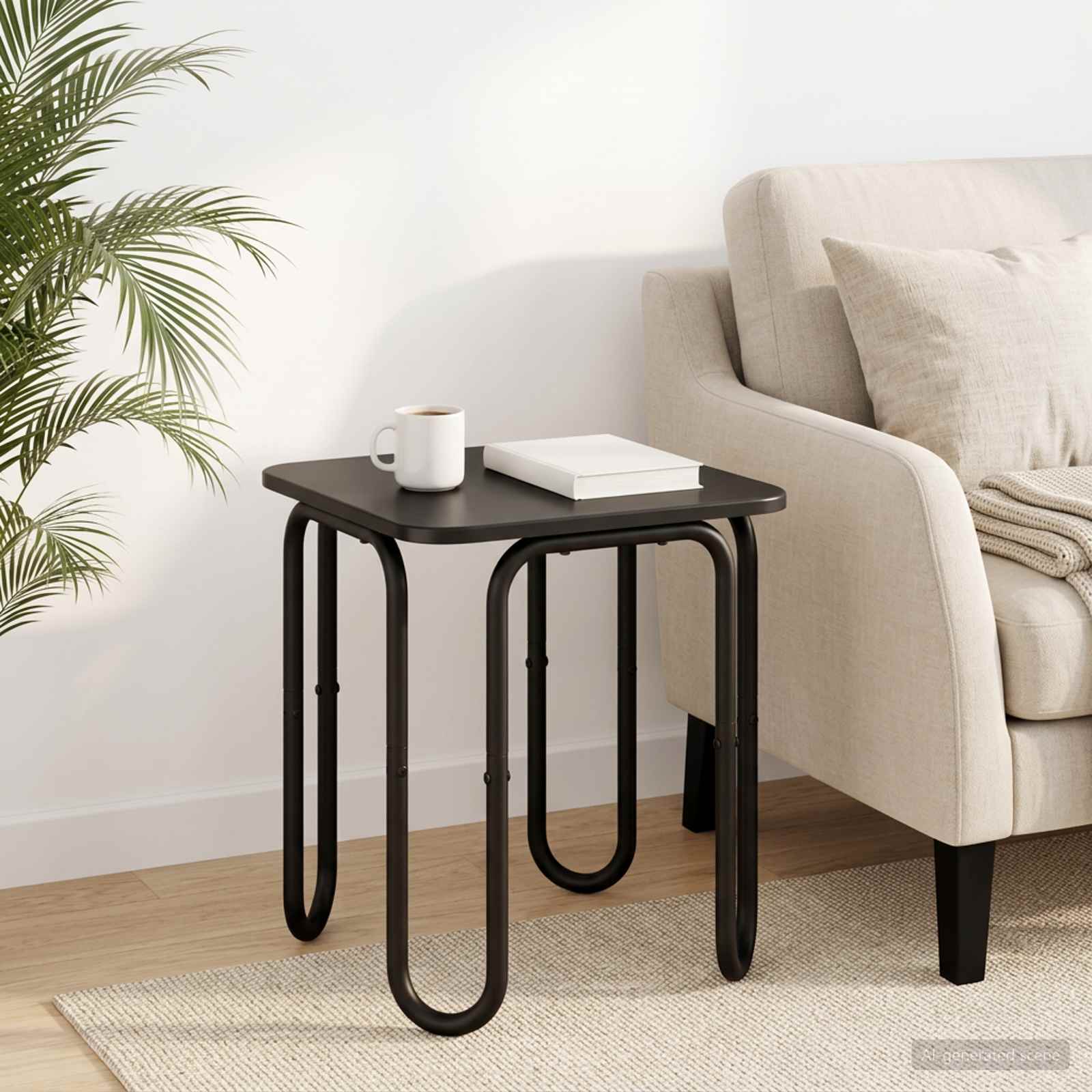 Black Coffee Table 40cm 40x40x45cm