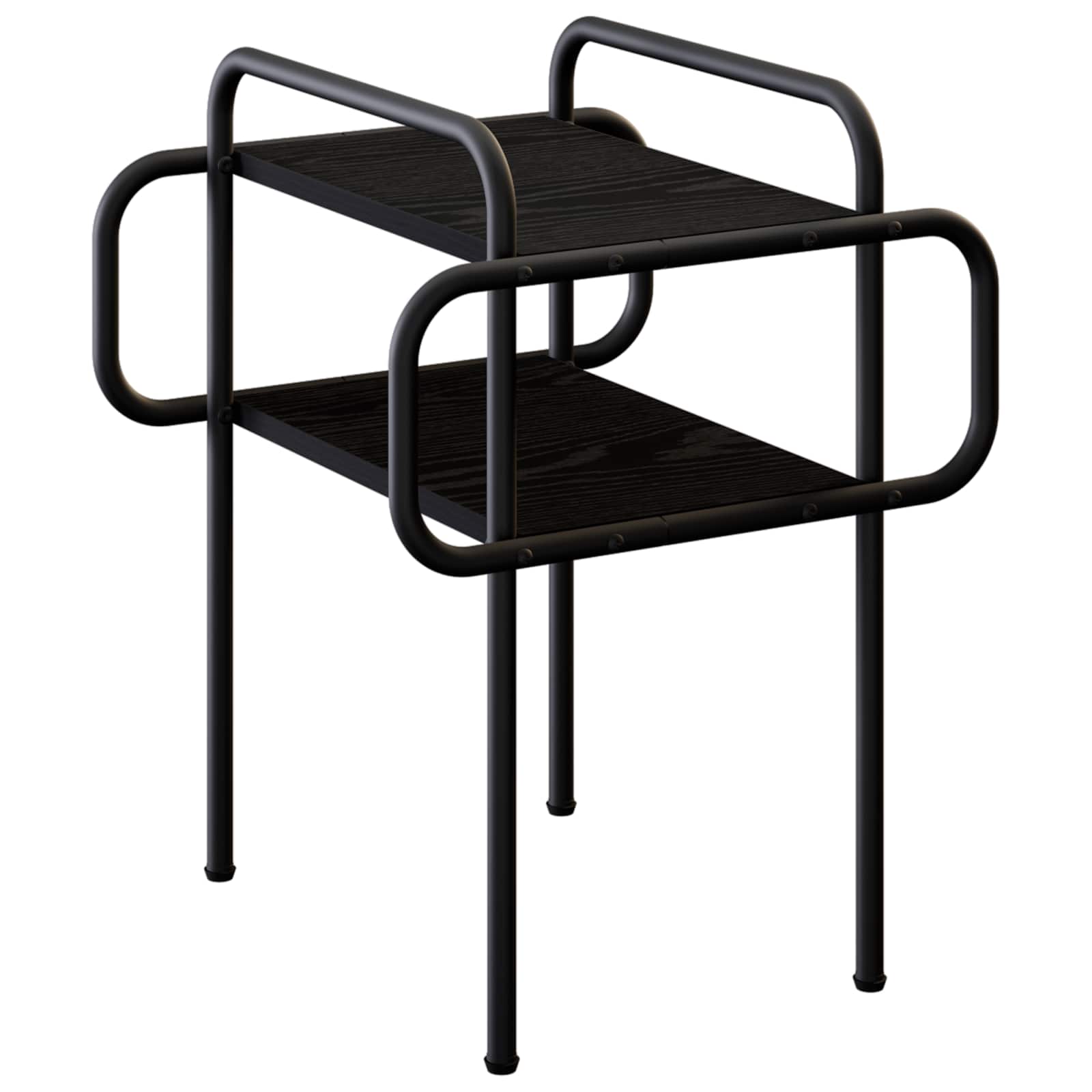 Coffee Table Black Oak Compact 40x40x51cm