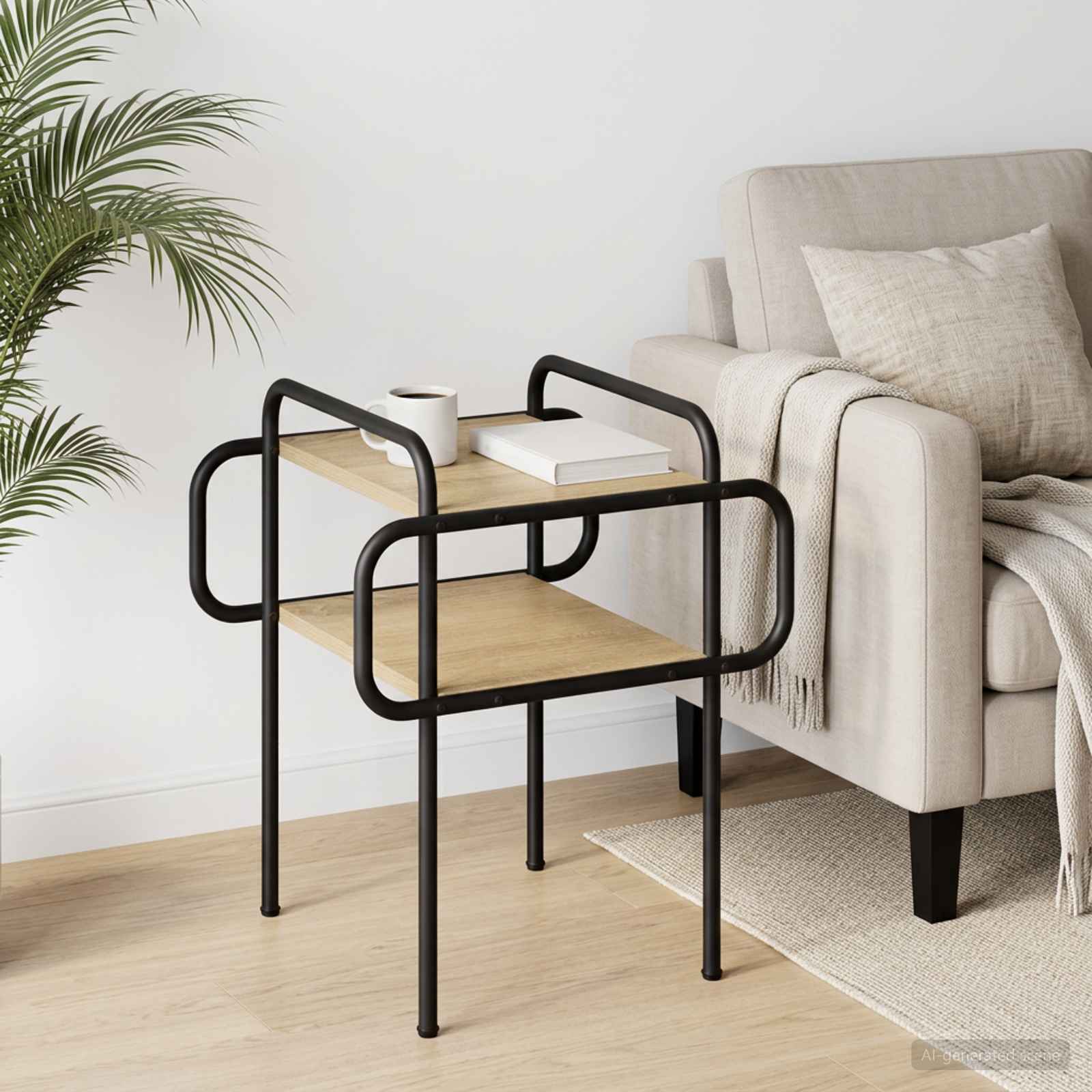 Coffee Table Sonoma Oak Compact 40x40x51cm