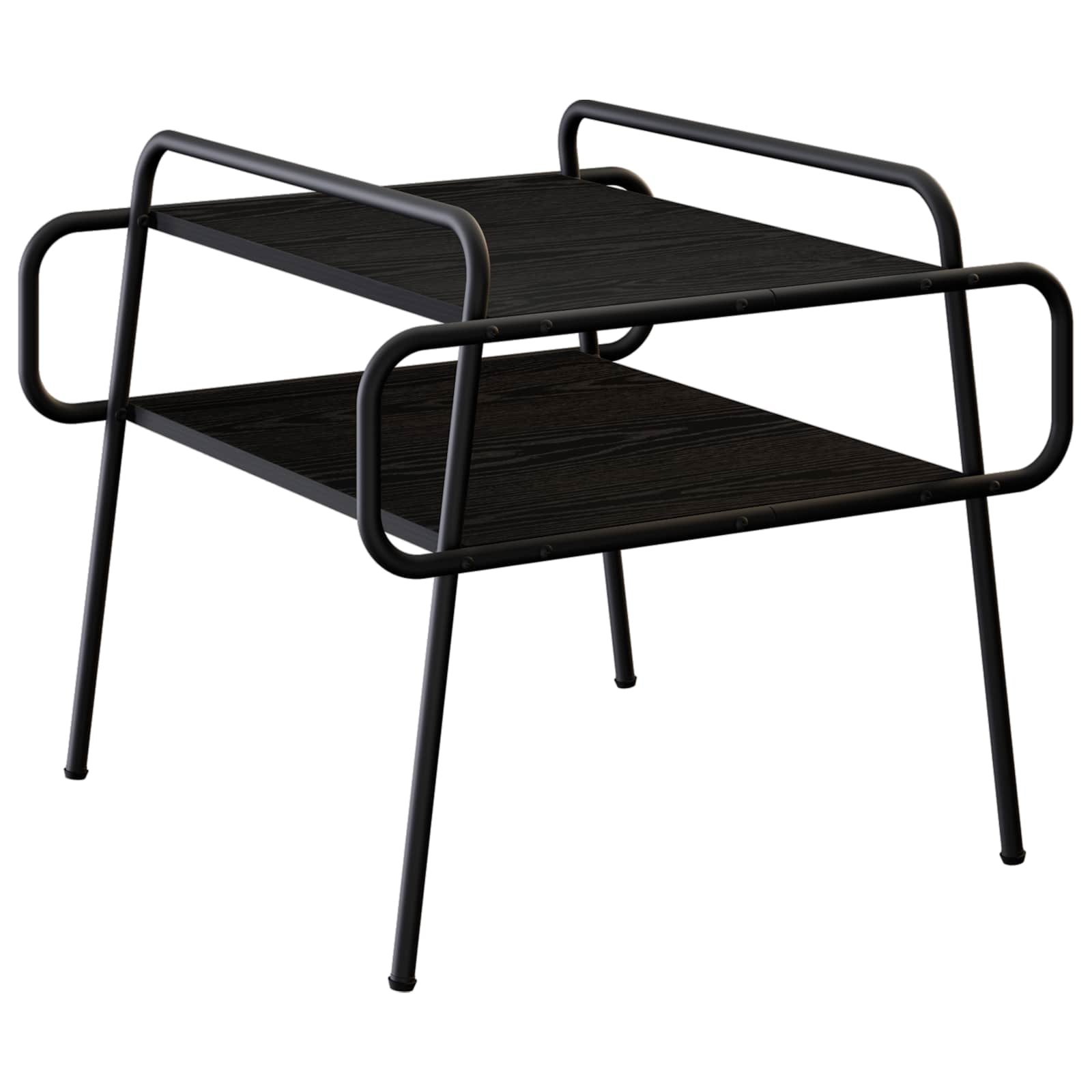 Coffee Table Black Oak Compact 50x50x51cm