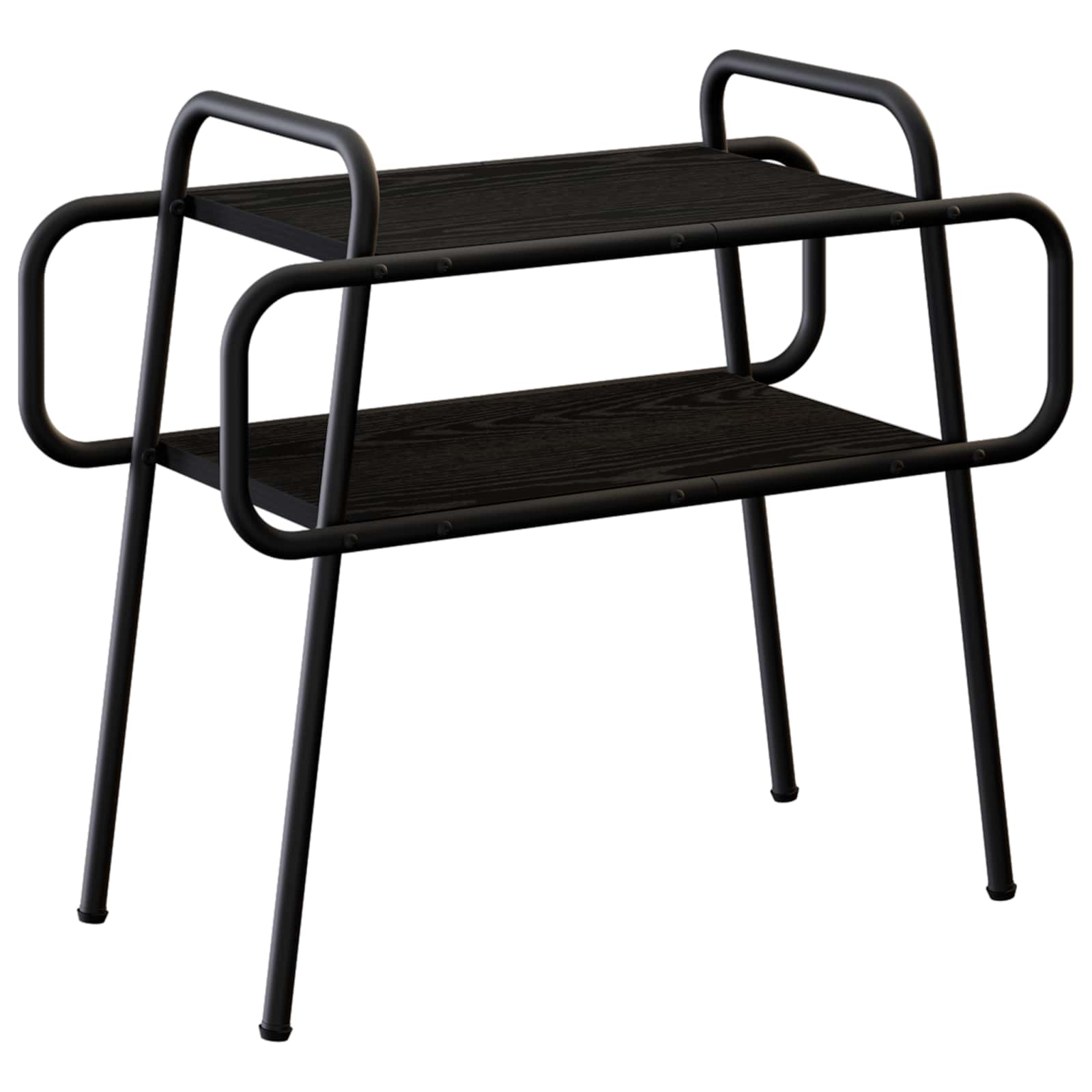 Black Coffee Table Engineered Wood 60x30x51cm