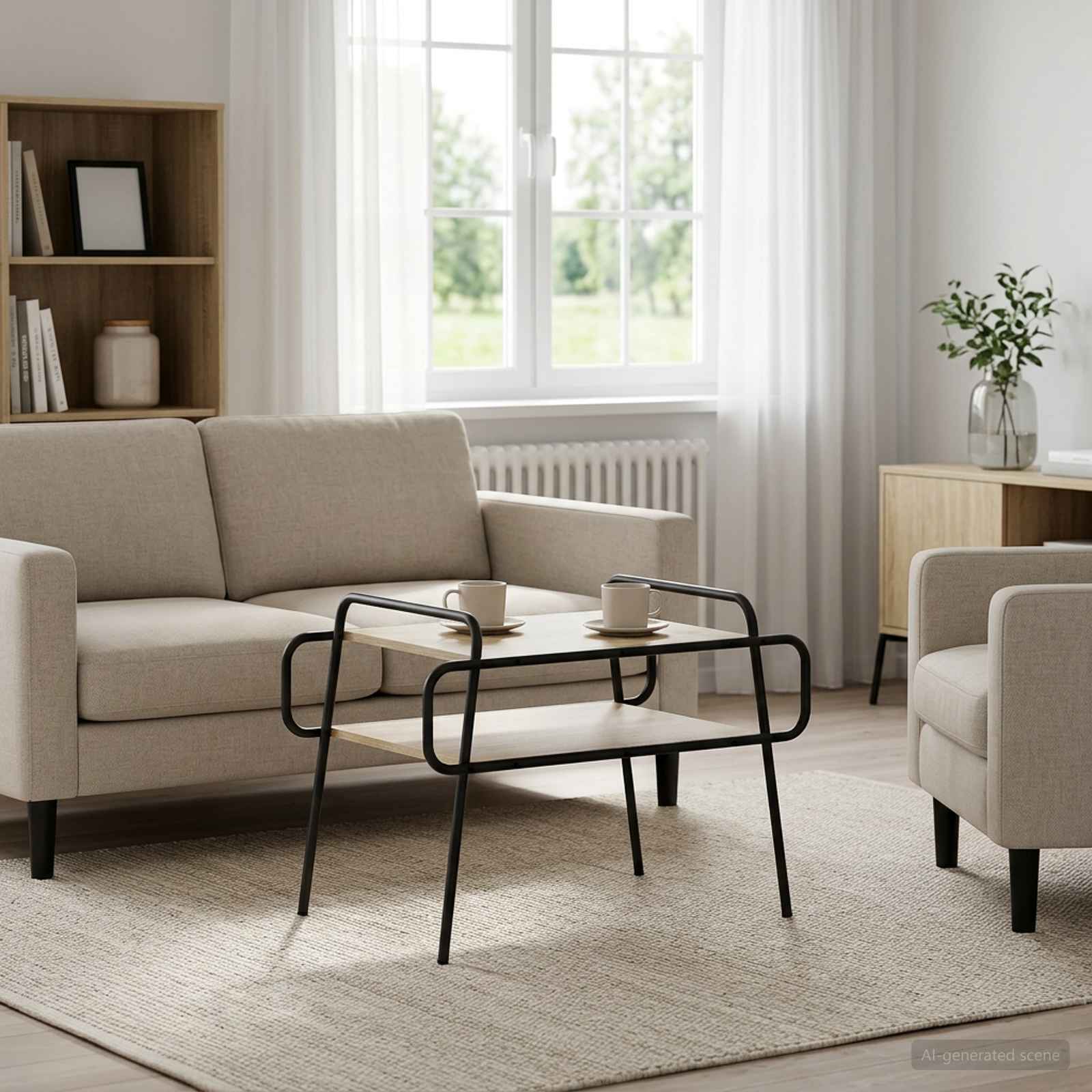 Coffee Table Sonoma Oak Compact 70x50x51cm