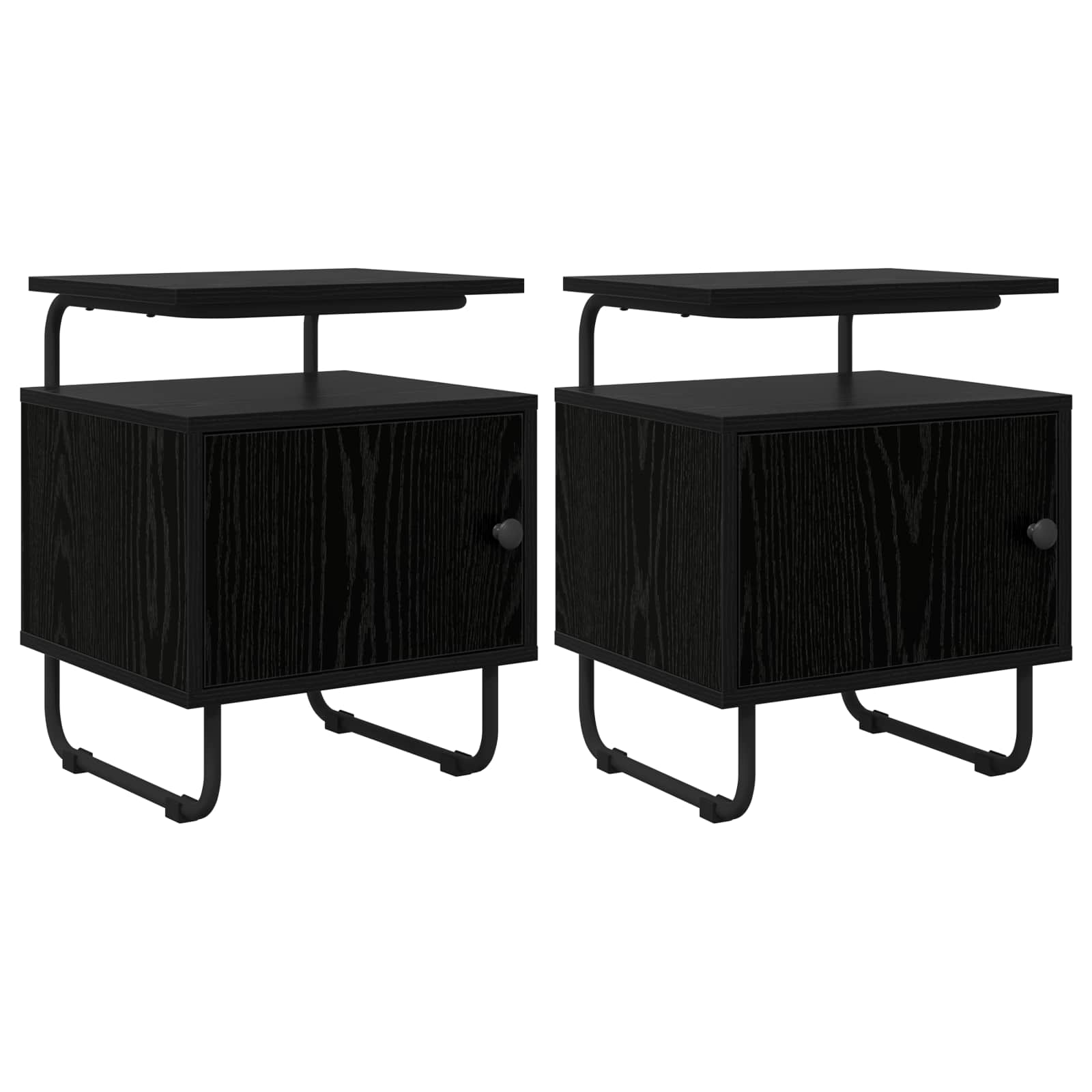Black Oak Bedside Tables Set of 2 | Simpledeals