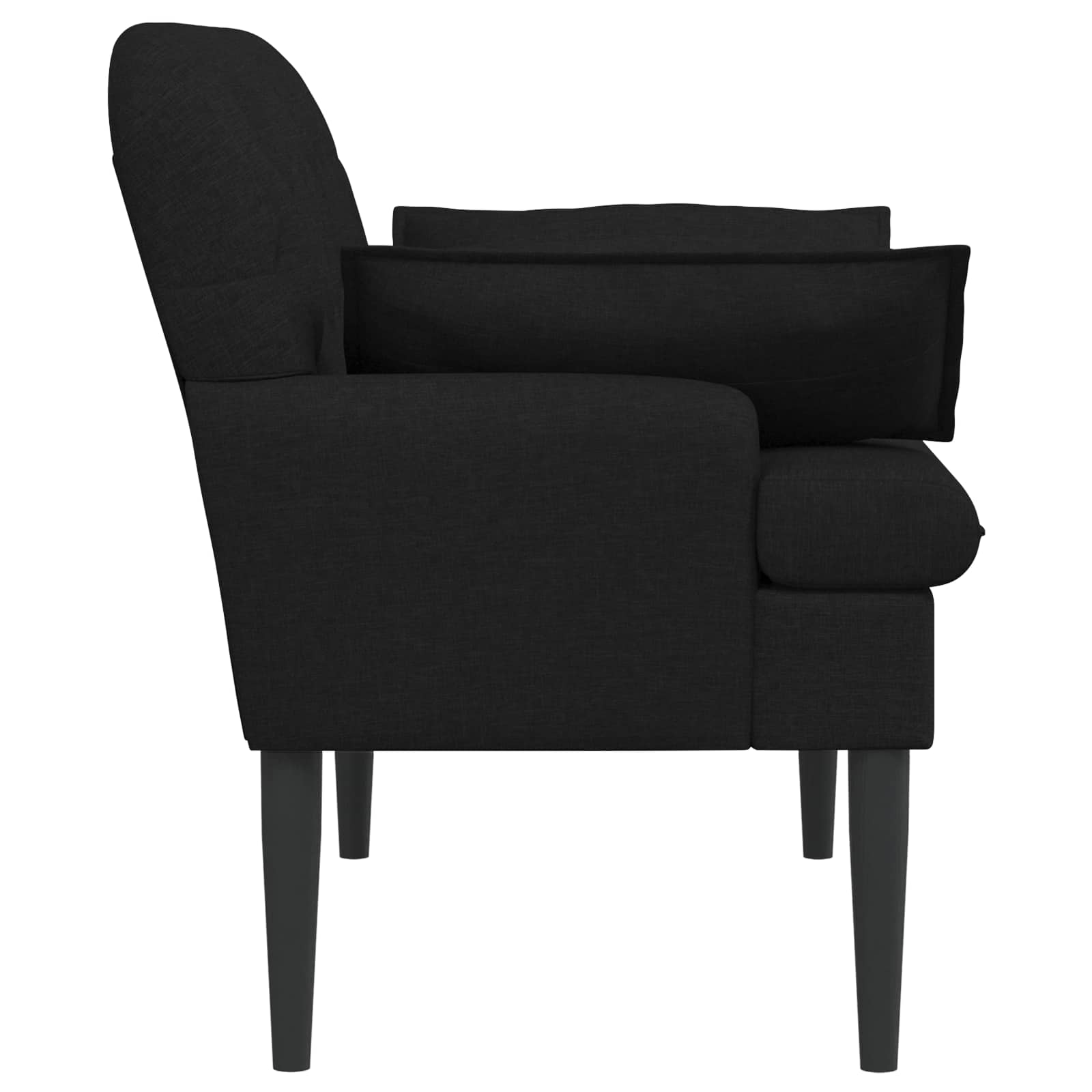 Black Button Tufted Loveseat Velvet Sofa | Simpledeals